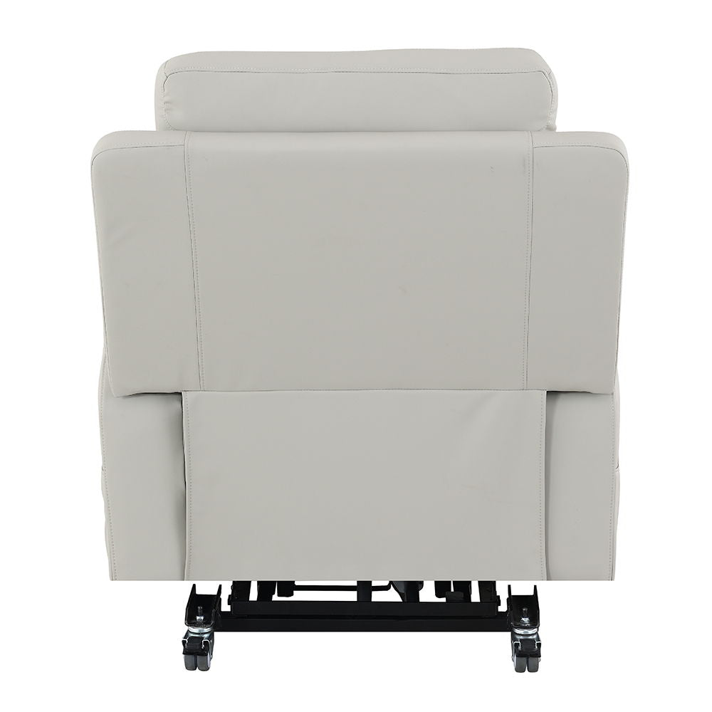 Marsha - Power Recliner With Lift & Massage - Light Gray Leather - Urban Living Furniture (Los Angeles, CA)