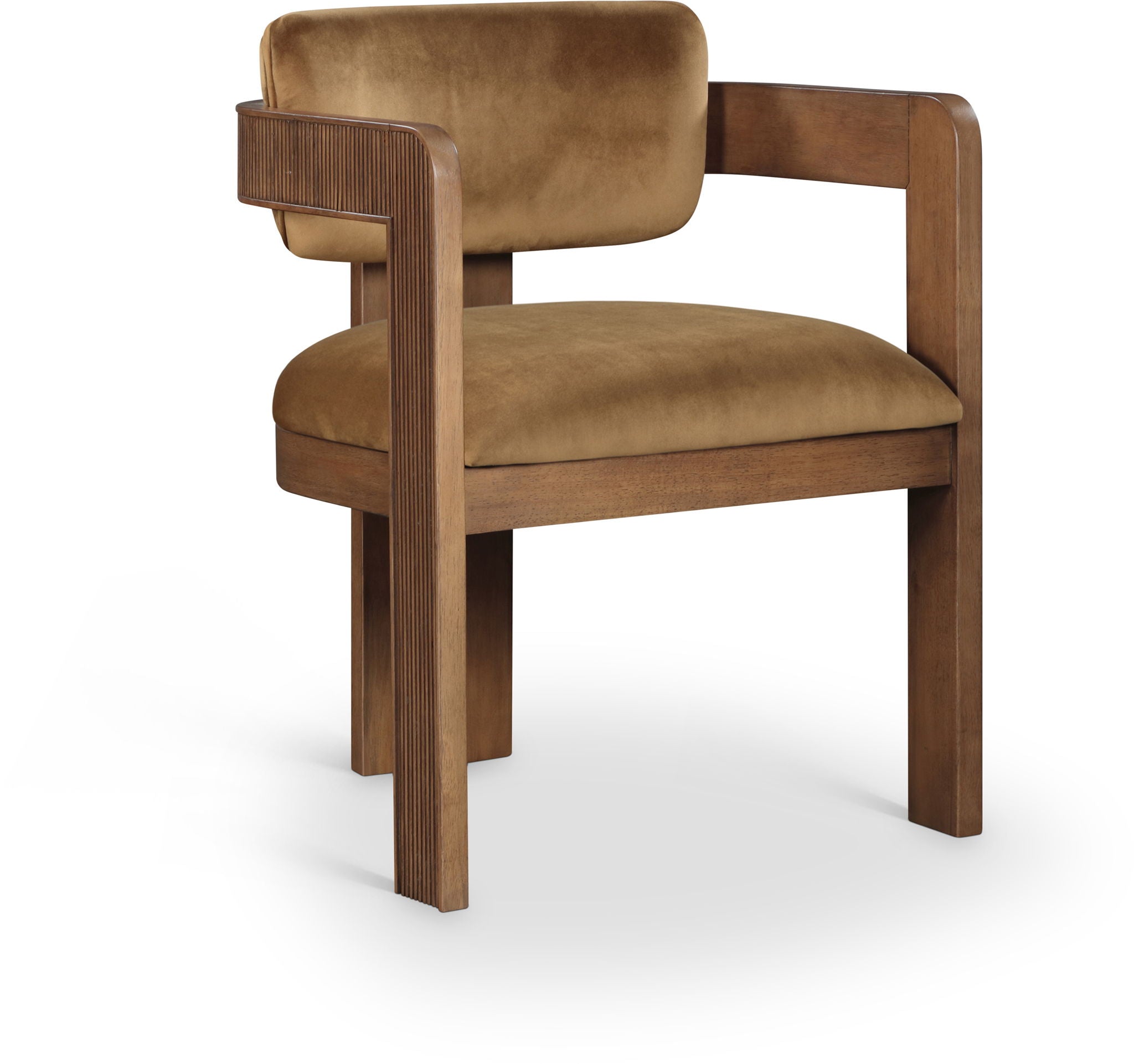 Sacha - Velvet Dining Chair With Brown Base (Set of 2) - Urban Living Furniture (Los Angeles, CA)