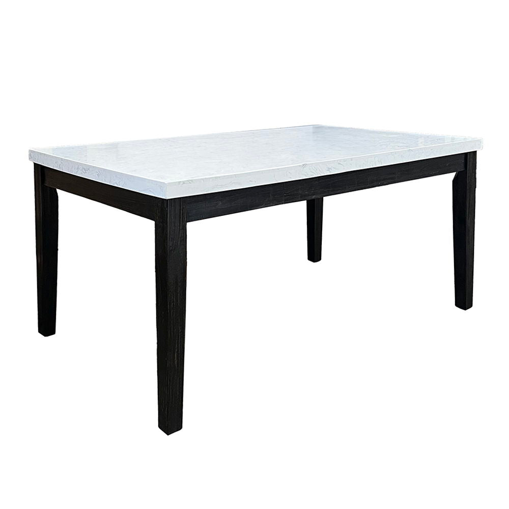 Nolan - Dining Table - White Natural Marble Top & Salvage Dark Oak - Urban Living Furniture (Los Angeles, CA)