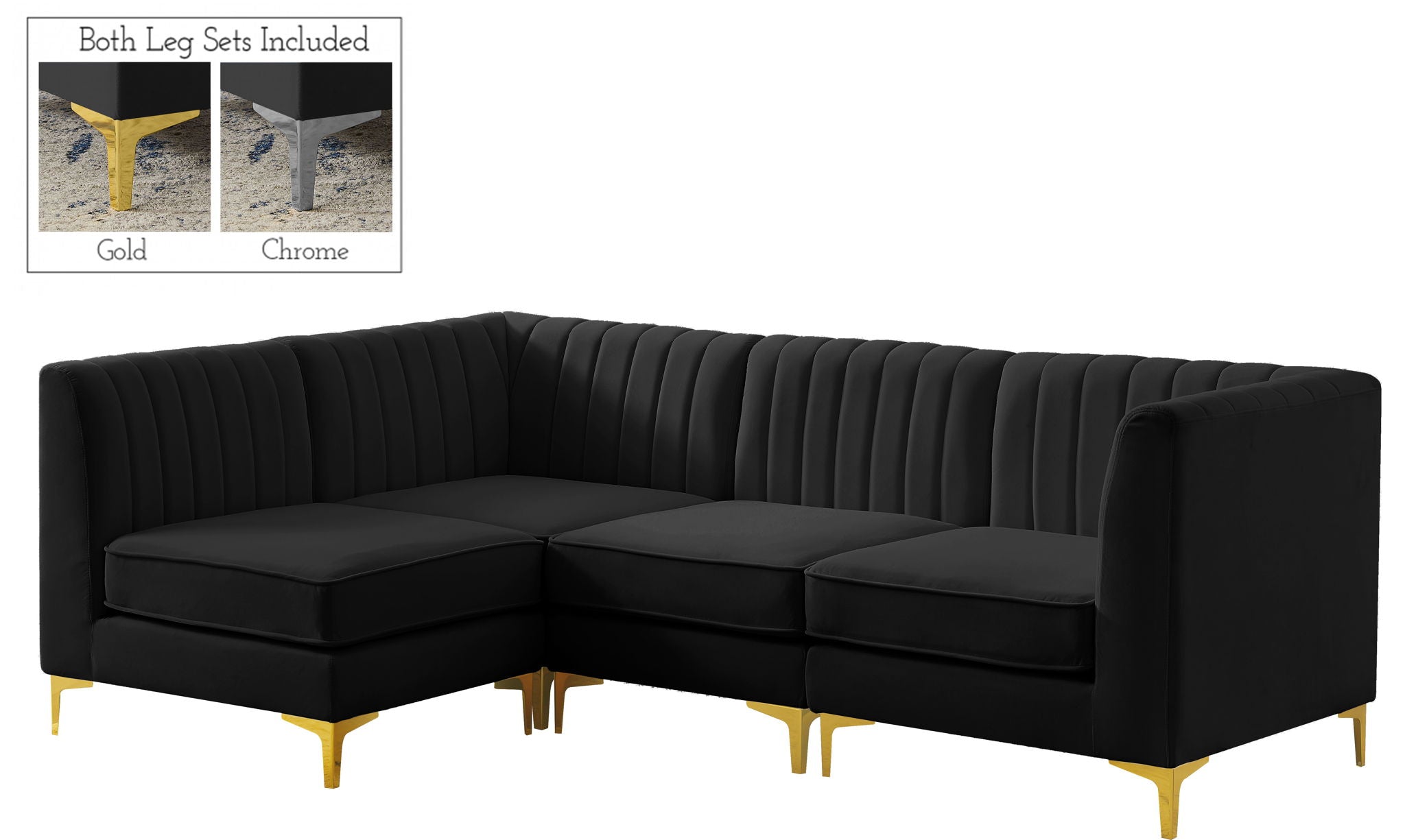 Alina - 4 Piece Modular L-Shaped Sectional - Urban Living Furniture (Los Angeles, CA)