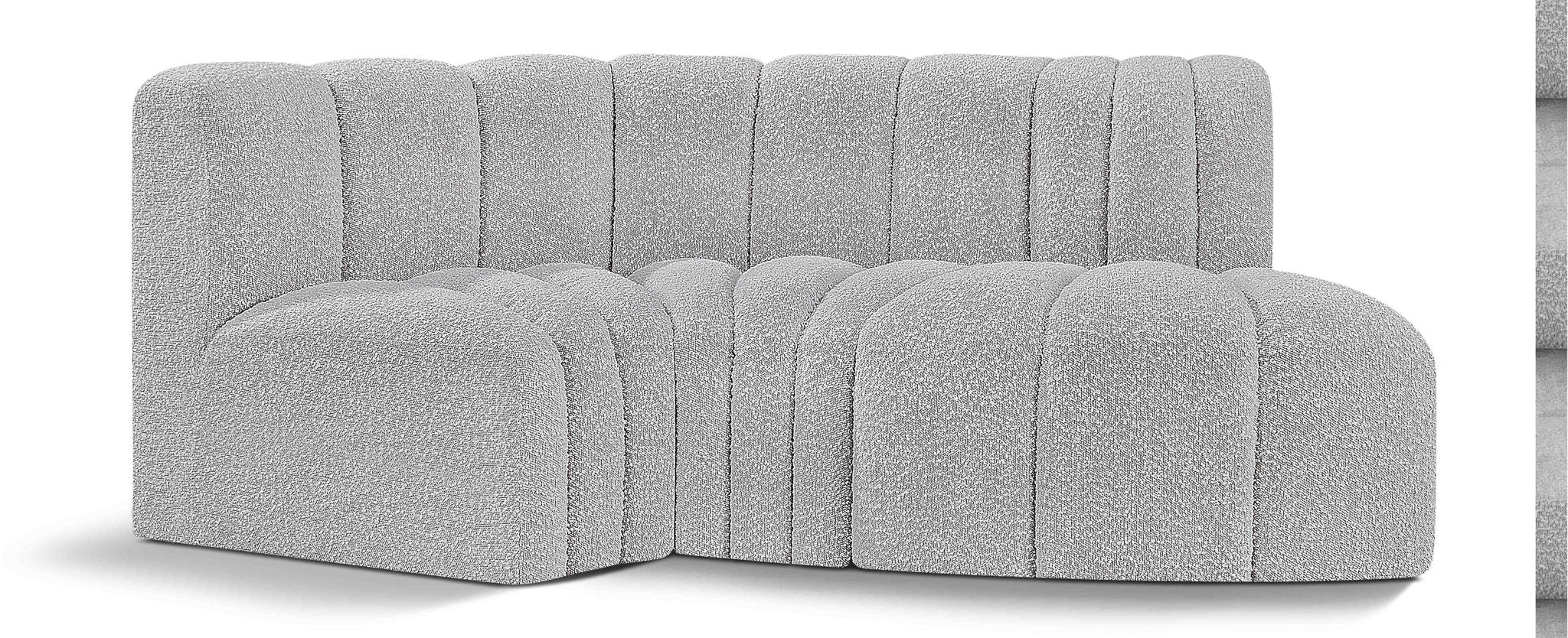 Arc - Boucle Fabric 3 Piece Modular L-Shaped Sofa - Urban Living Furniture (Los Angeles, CA)