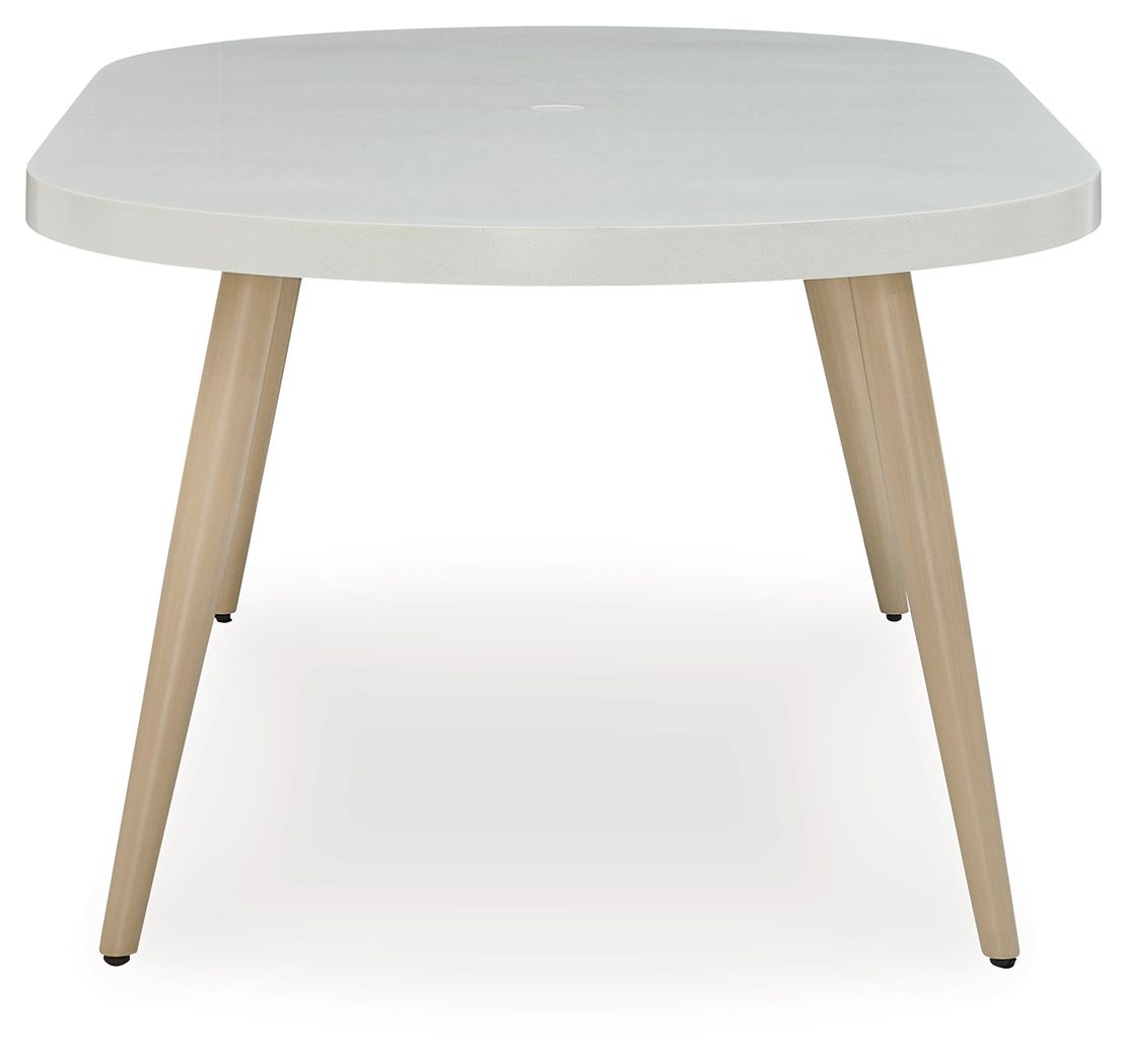 Seton Creek - White - Oval Dining Table With Umb Opt - Urban Living Furniture (Los Angeles, CA)