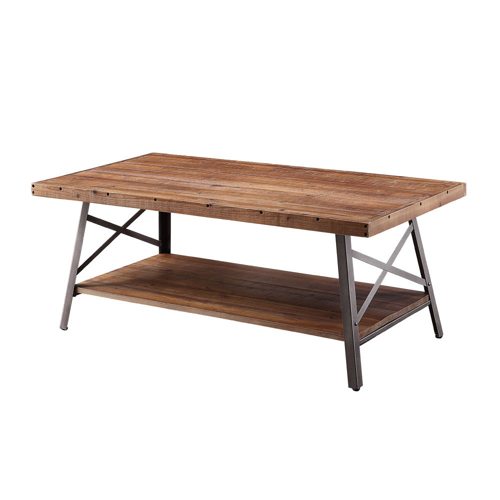 Ikram - Coffee Table - Weathered Oak & Sandy Black - Urban Living Furniture (Los Angeles, CA)