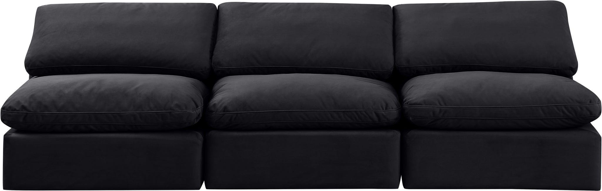 Indulge - Velvet 3 Seat Modular Armless Sofa - Urban Living Furniture (Los Angeles, CA)