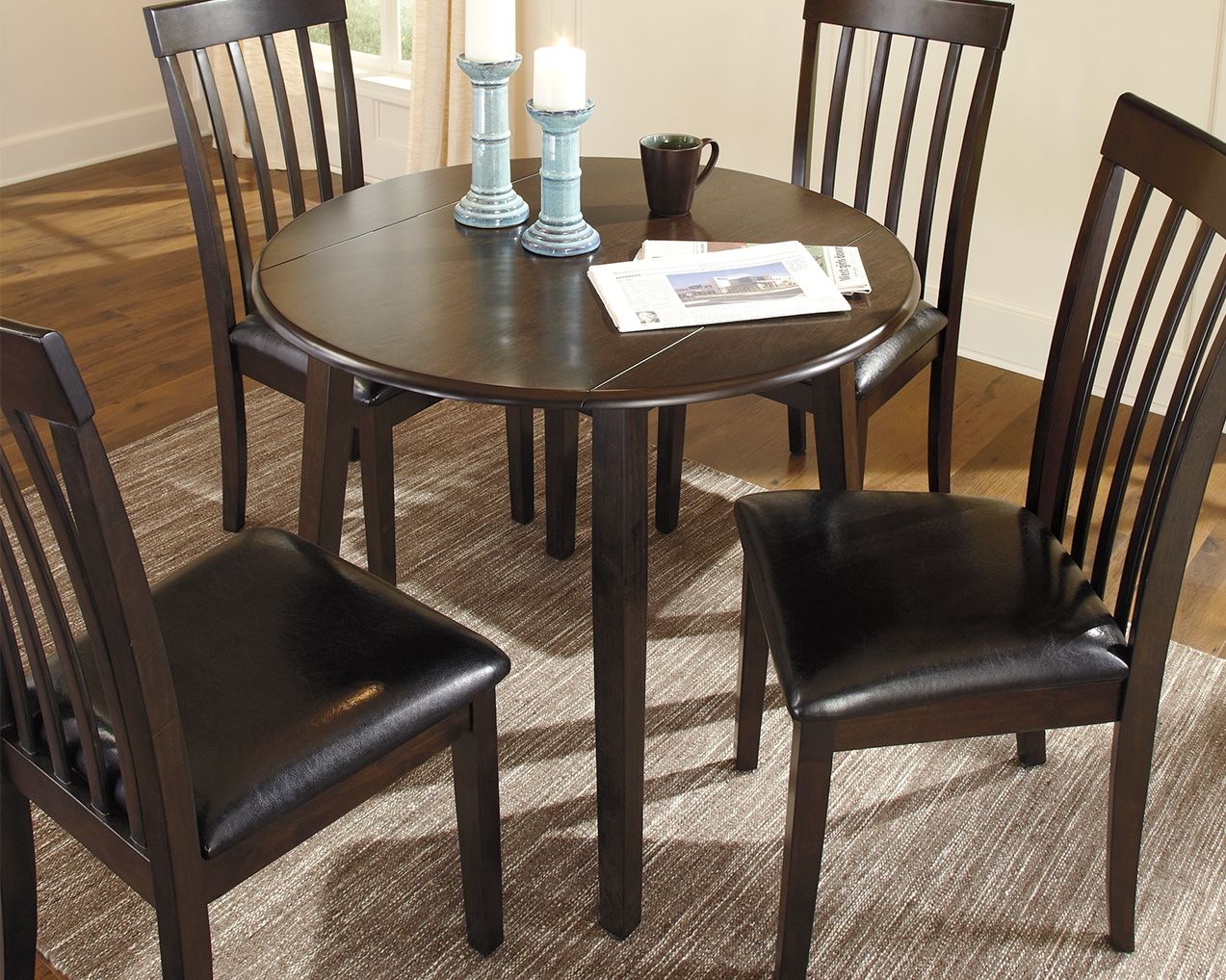 Hammis - Dark Brown - Round DRM Drop Leaf Table - Urban Living Furniture (Los Angeles, CA)