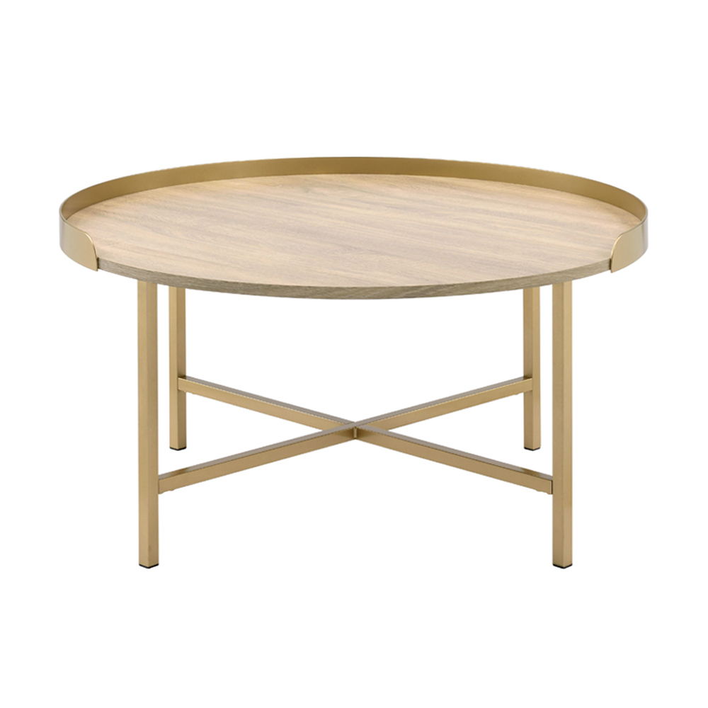 Mithea - Coffee Table - Oak & Gold - Urban Living Furniture (Los Angeles, CA)