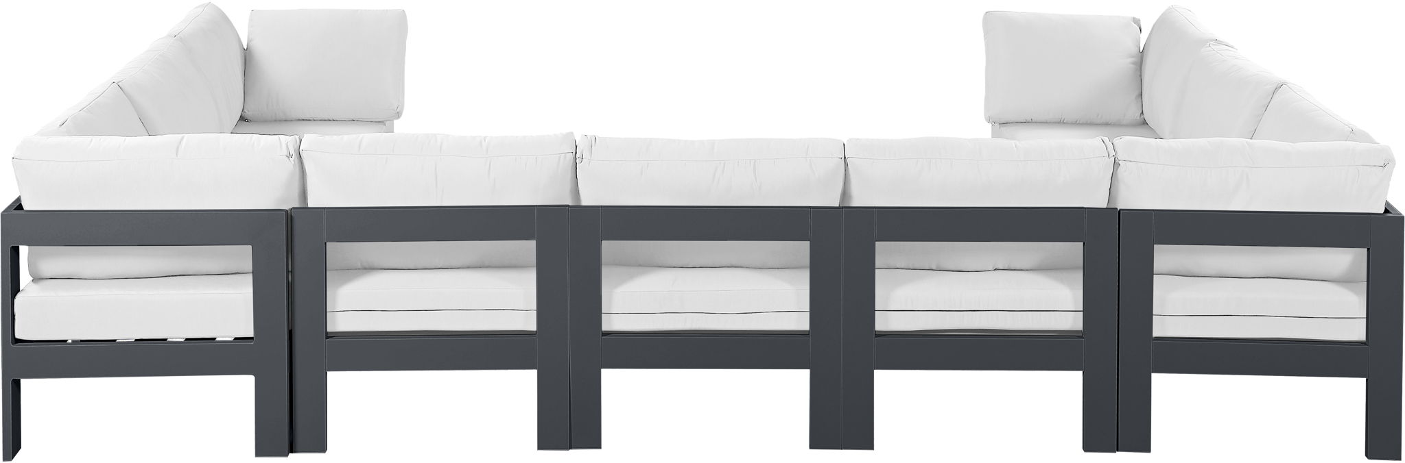 Nizuc - Outdoor Patio 9 Piece Modular Sectional With Gray Frame - Urban Living Furniture (Los Angeles, CA)