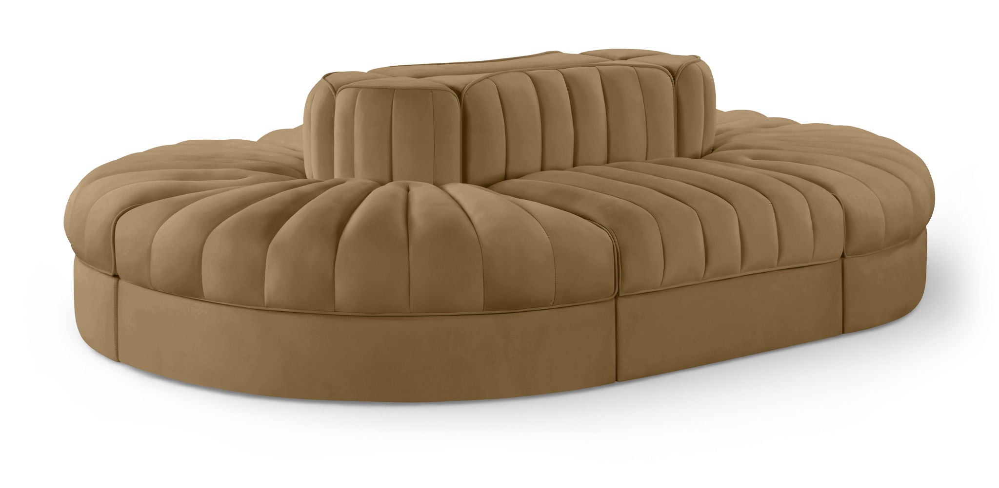 Rummi - Oval Velvet Performance Fabric Upholstered 6 Piece Modular Sectional - Urban Living Furniture (Los Angeles, CA)
