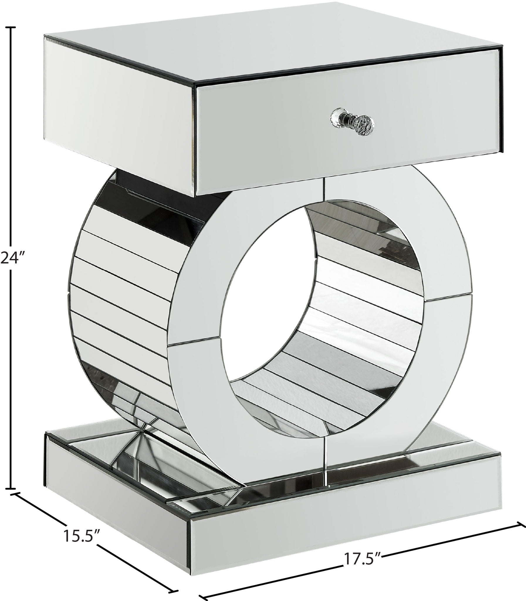 Jocelyn - End Table - Pearl Silver - Urban Living Furniture (Los Angeles, CA)