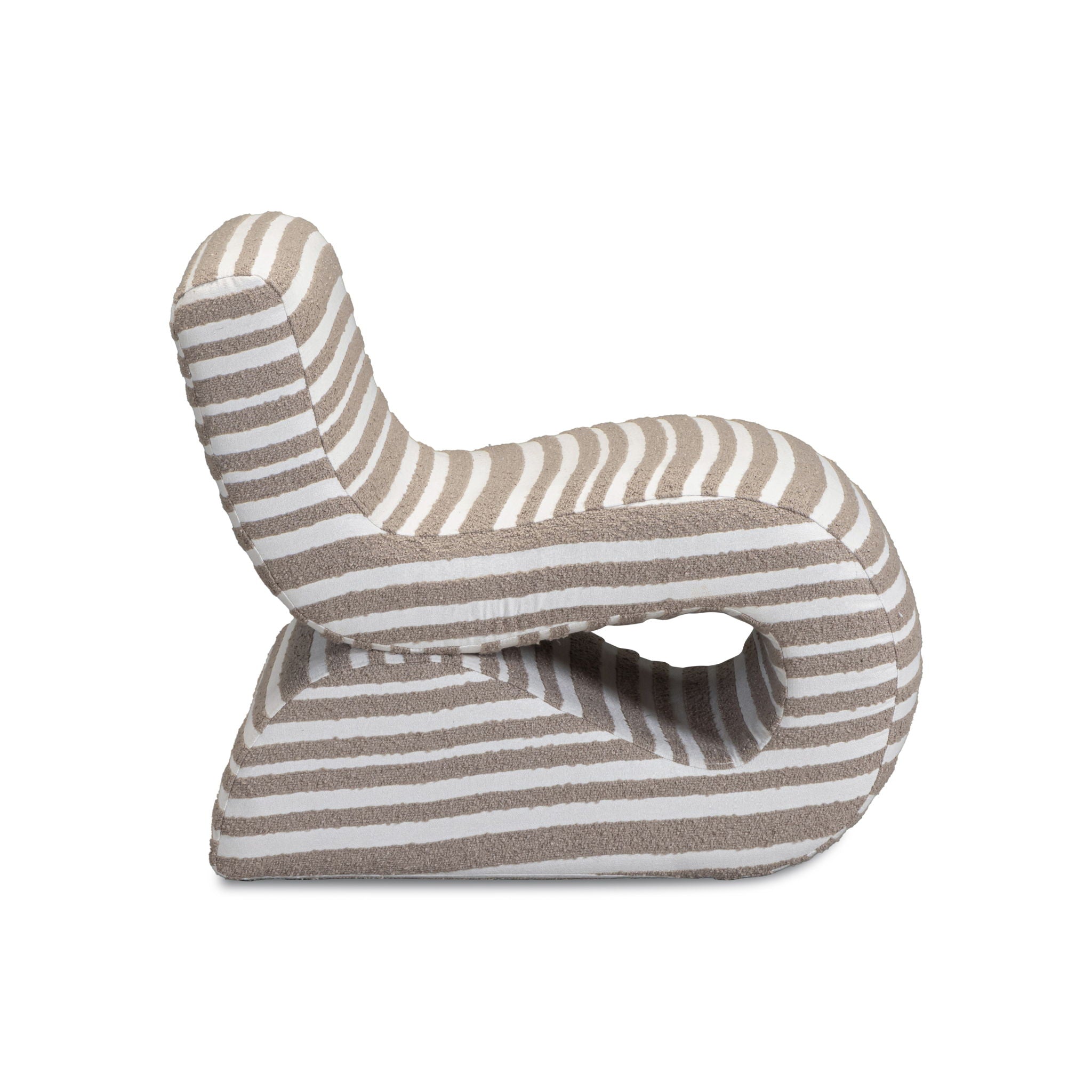 Senna - Jacquard Organic Stripes Accent Chair - Taupe - Urban Living Furniture (Los Angeles, CA)