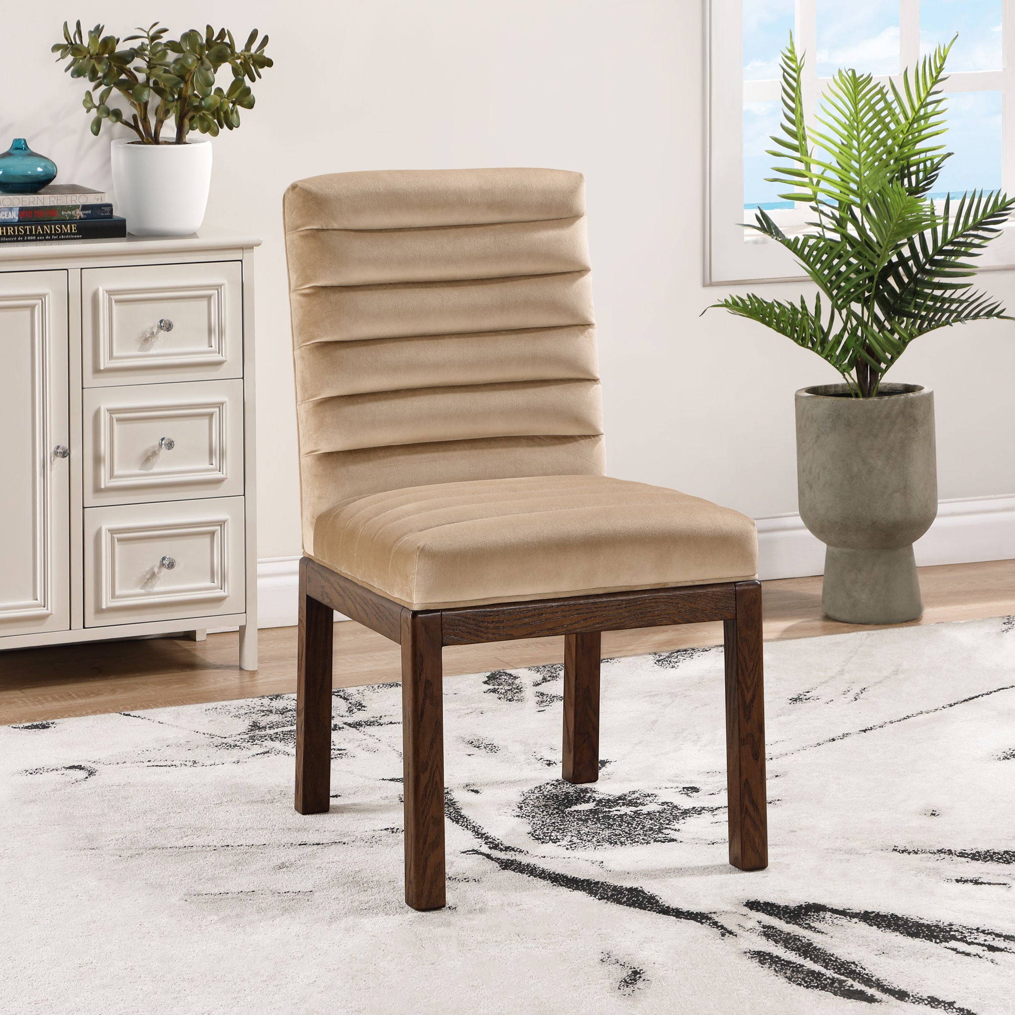 Evelyn - Dining Chair With Brown Legs - Urban Living Furniture (Los Angeles, CA)