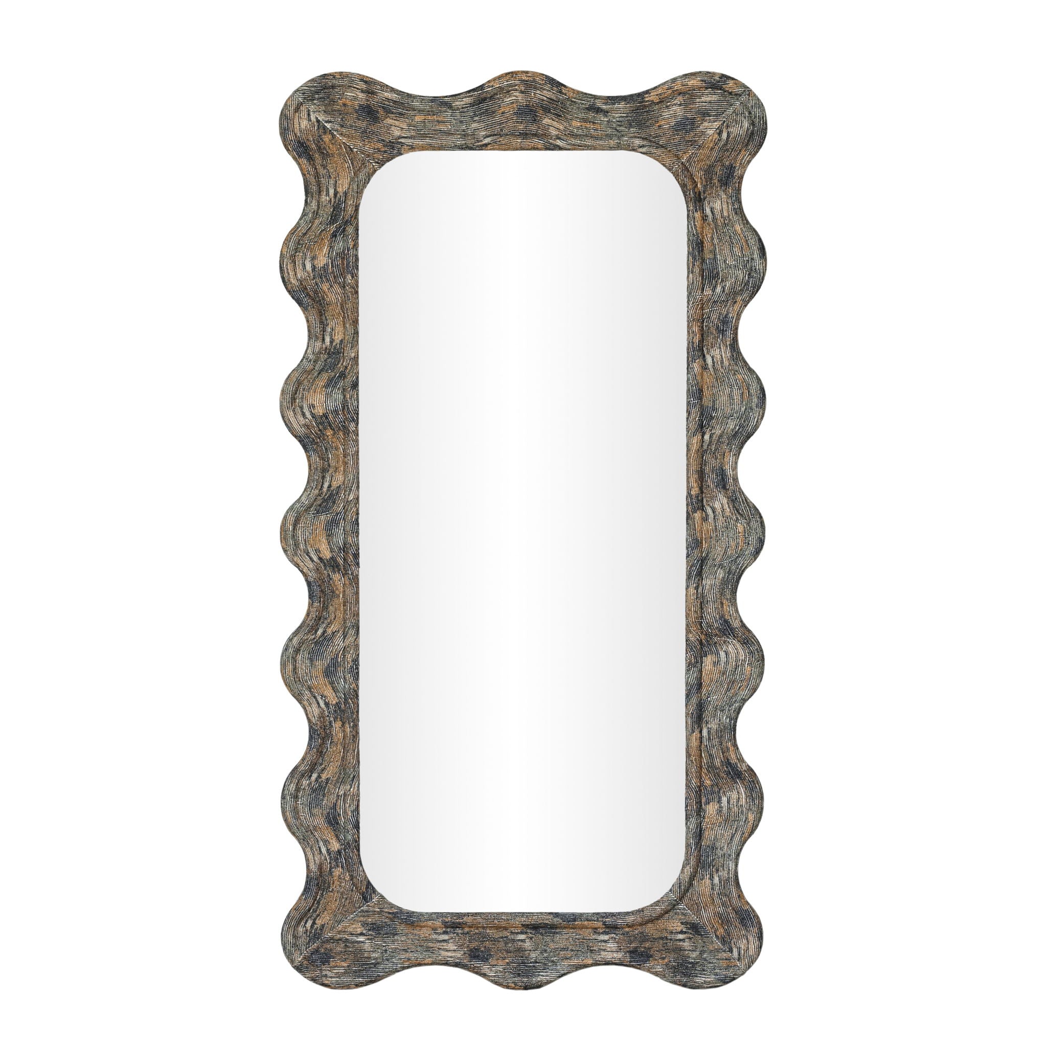 Charlene - 39" x 75" Squiggle Wall Mirror - Watercolor Print - Urban Living Furniture (Los Angeles, CA)