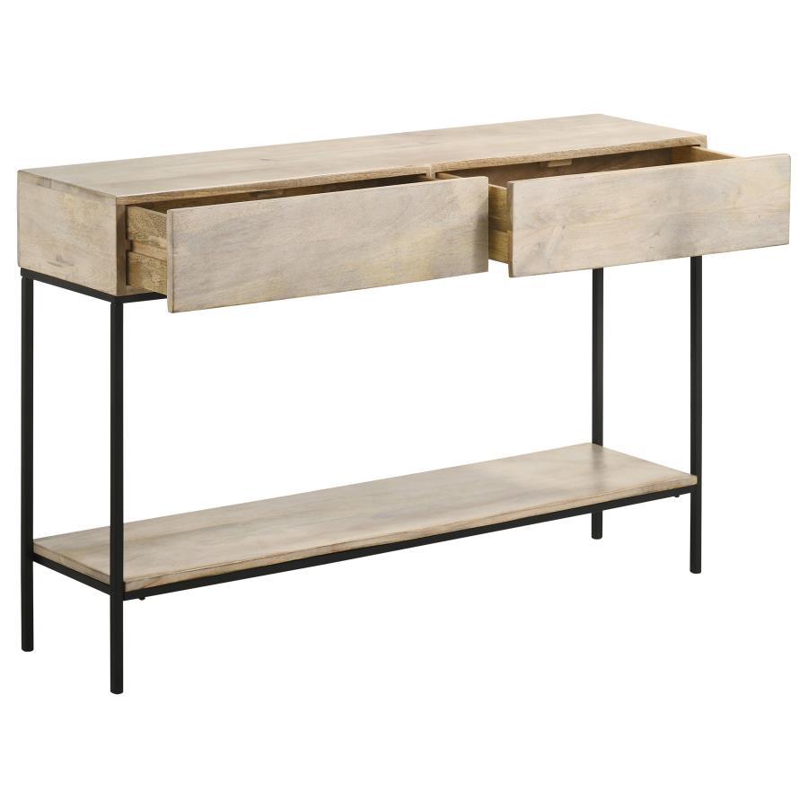 Rubeus - 2-Drawer Wood Entryway Console Table - White Washed - Urban Living Furniture (Los Angeles, CA)