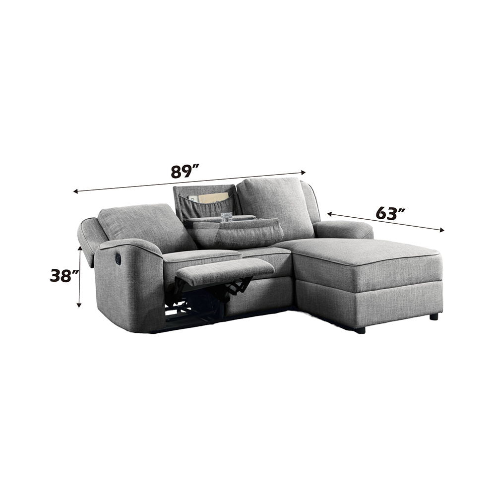 Destiny - Motion Sectional Sofa - Gray Linen - Urban Living Furniture (Los Angeles, CA)
