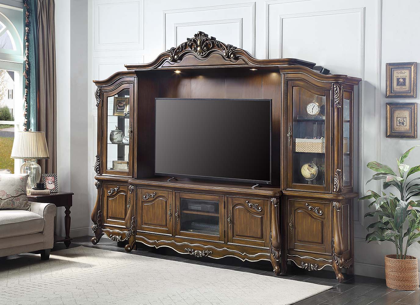 Latisha - Entertainment Center - Antique Oak - Urban Living Furniture (Los Angeles, CA)