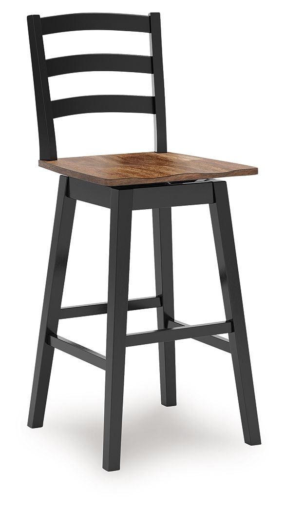 Wildenauer - Tall Swivel Barstool (Set of 2) - Brown / Black - Urban Living Furniture (Los Angeles, CA)