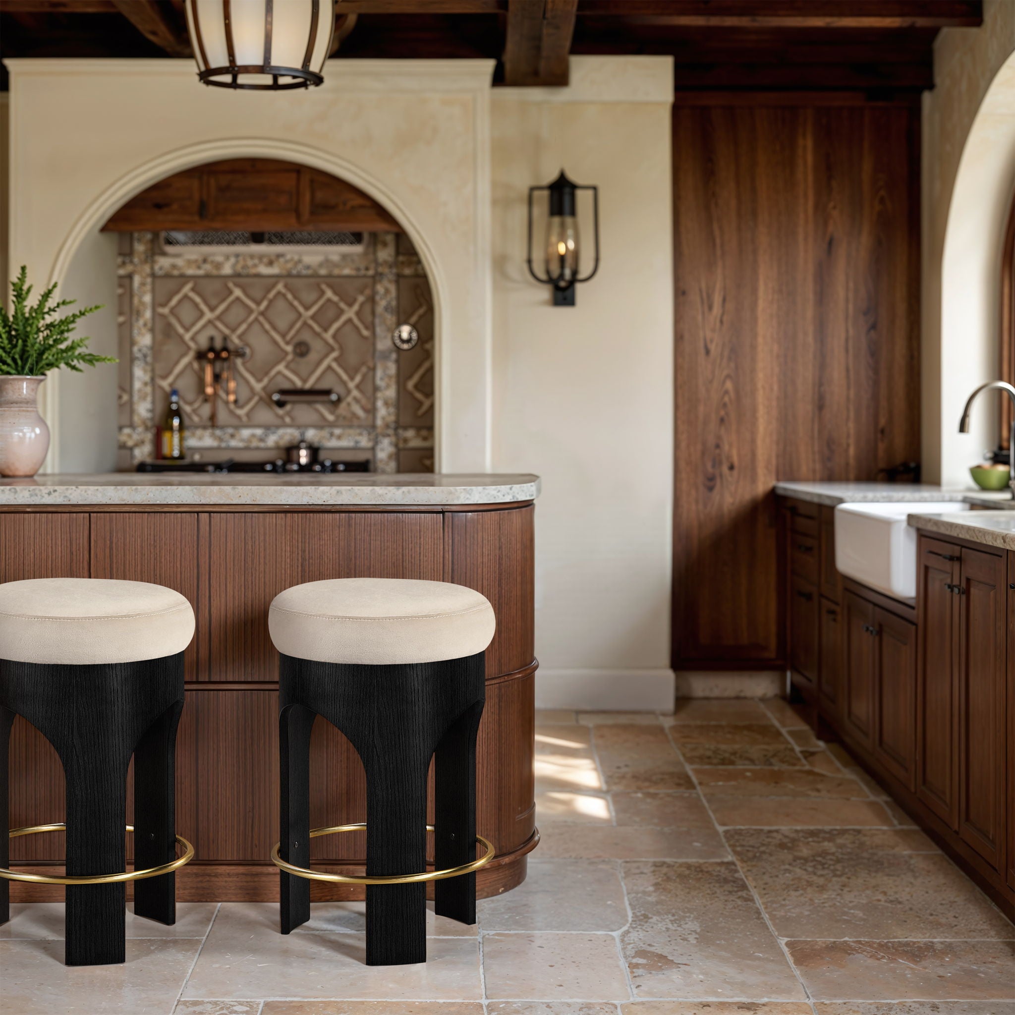 Bocceli - Counter Stool - Black Base