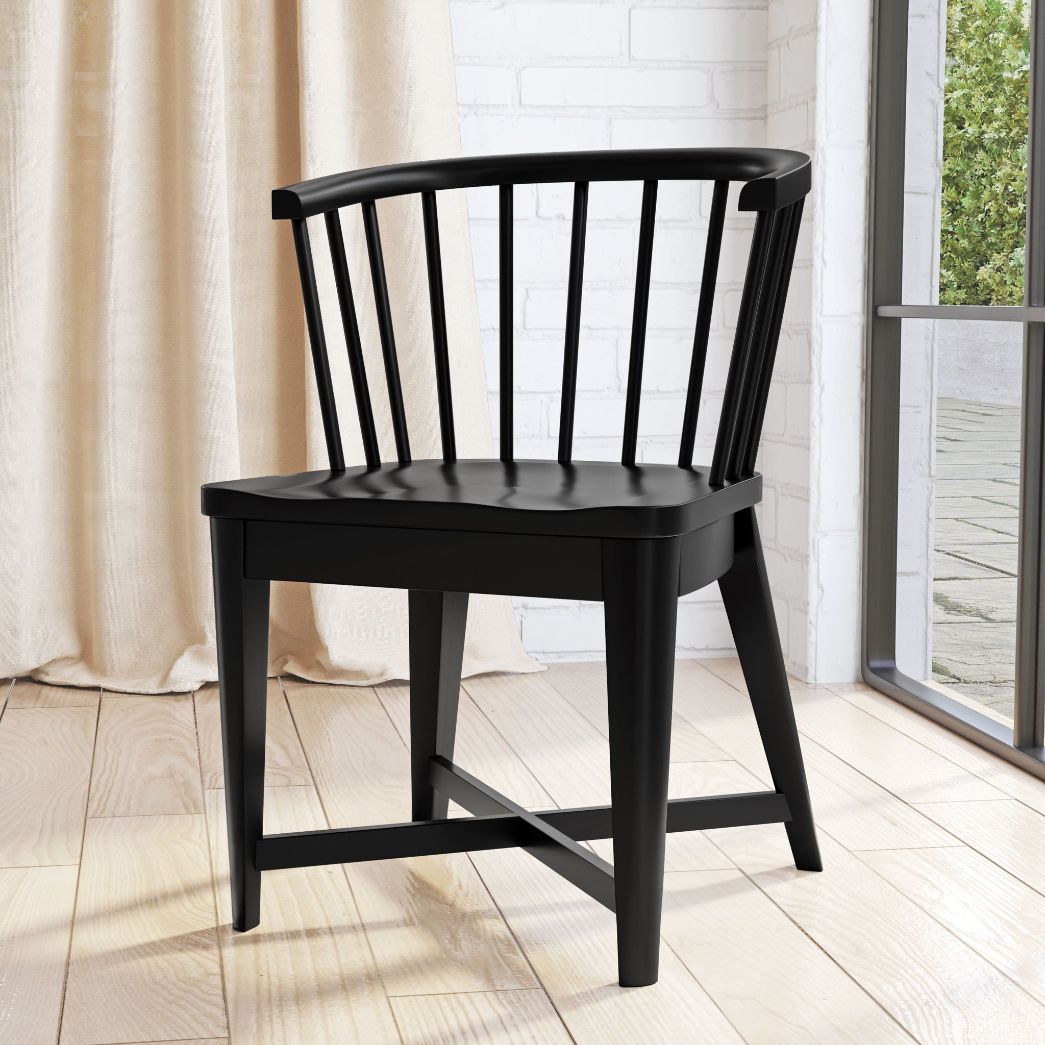 Americana Modern Dining - Barrel Dining Chair (Set of 2) - Black - Urban Living Furniture (Los Angeles, CA)