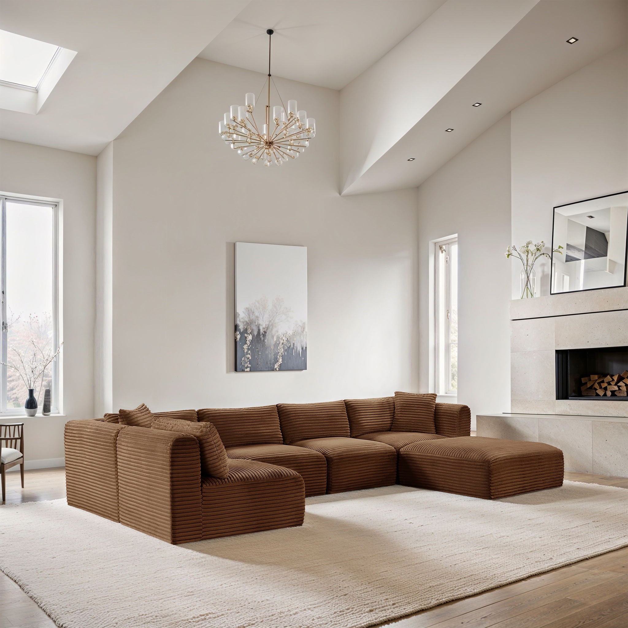 Shaggy - Fabric 6 Piece Modular U-Shaped Sectional - Urban Living Furniture (Los Angeles, CA)