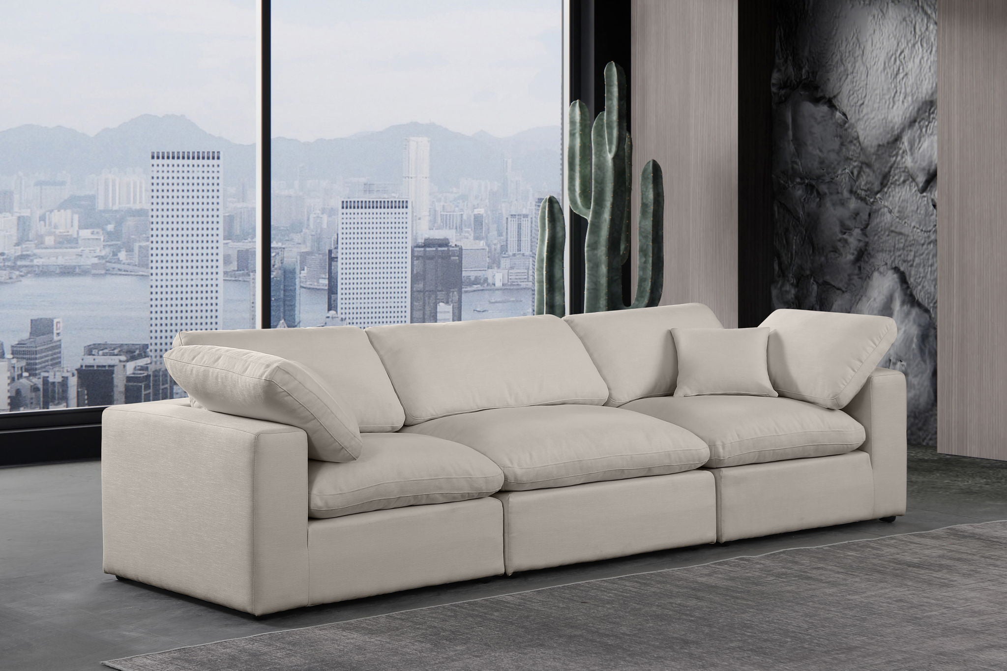 Comfy - Linen Modular Sofa 3 Seats - Urban Living Furniture (Los Angeles, CA)