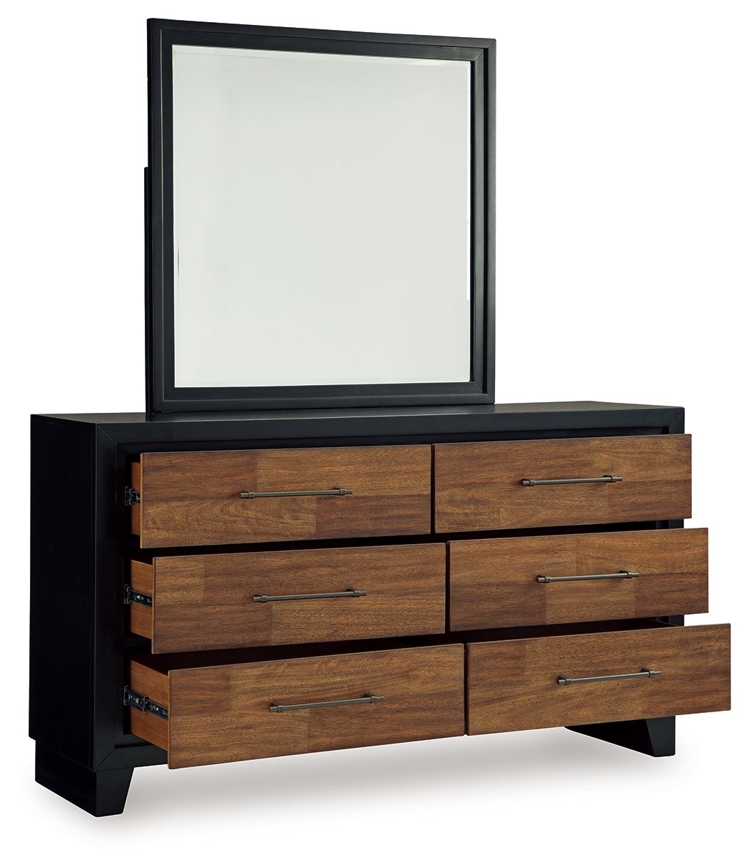 Kraeburn - Brown / Black - Dresser And Mirror - Urban Living Furniture (Los Angeles, CA)