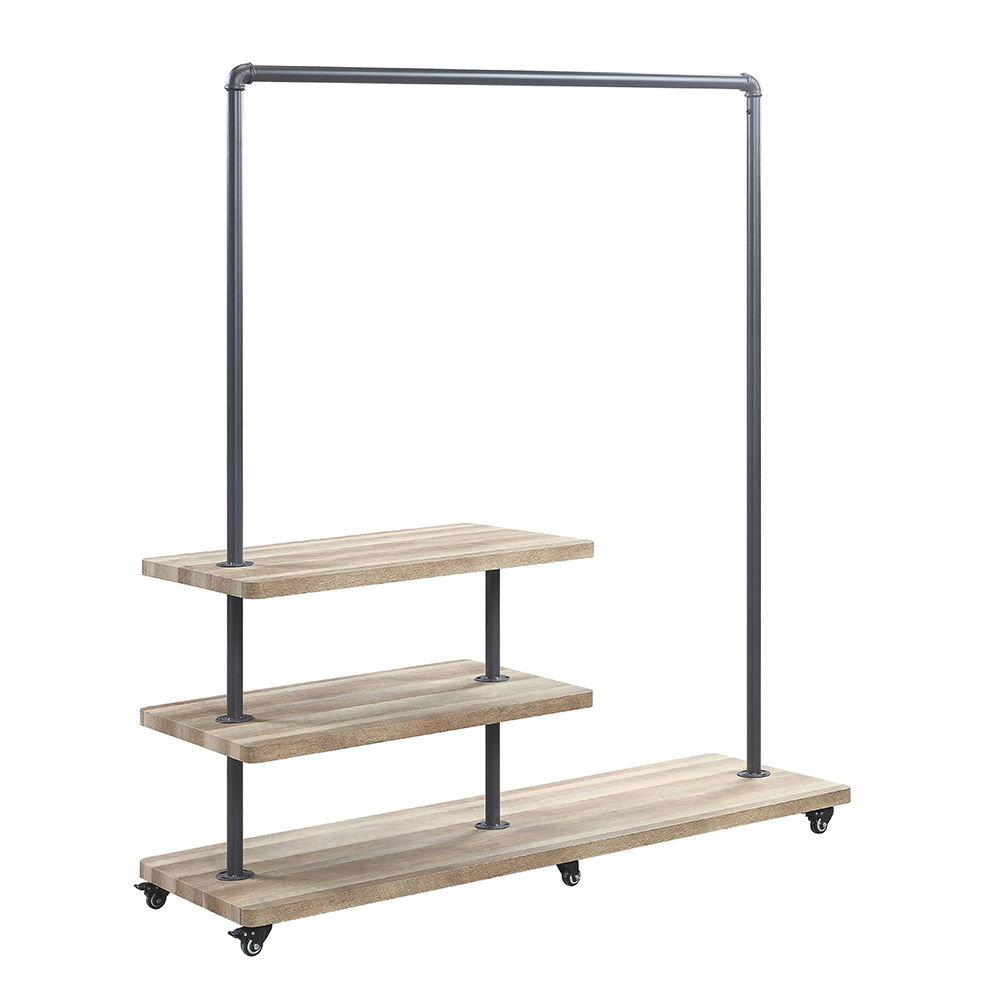 Brantley - 66" Hanger Rack - Oak & Sandy Gray - Urban Living Furniture (Los Angeles, CA)