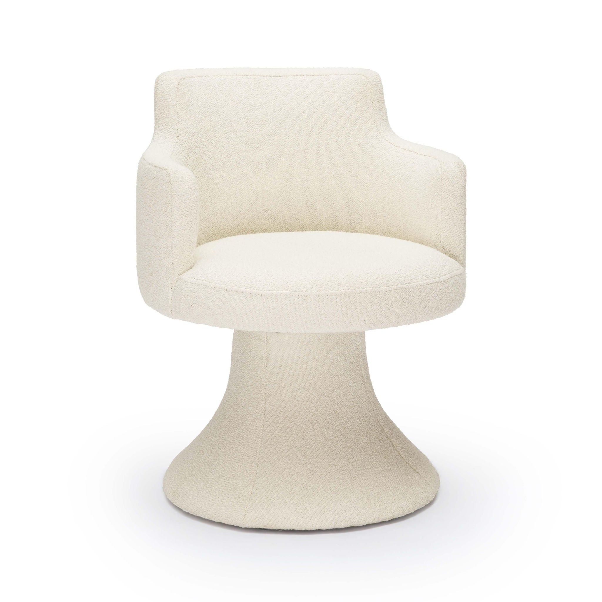 Jeffree - Performance Boucle Swivel Dining Chair - Cream - Urban Living Furniture (Los Angeles, CA)