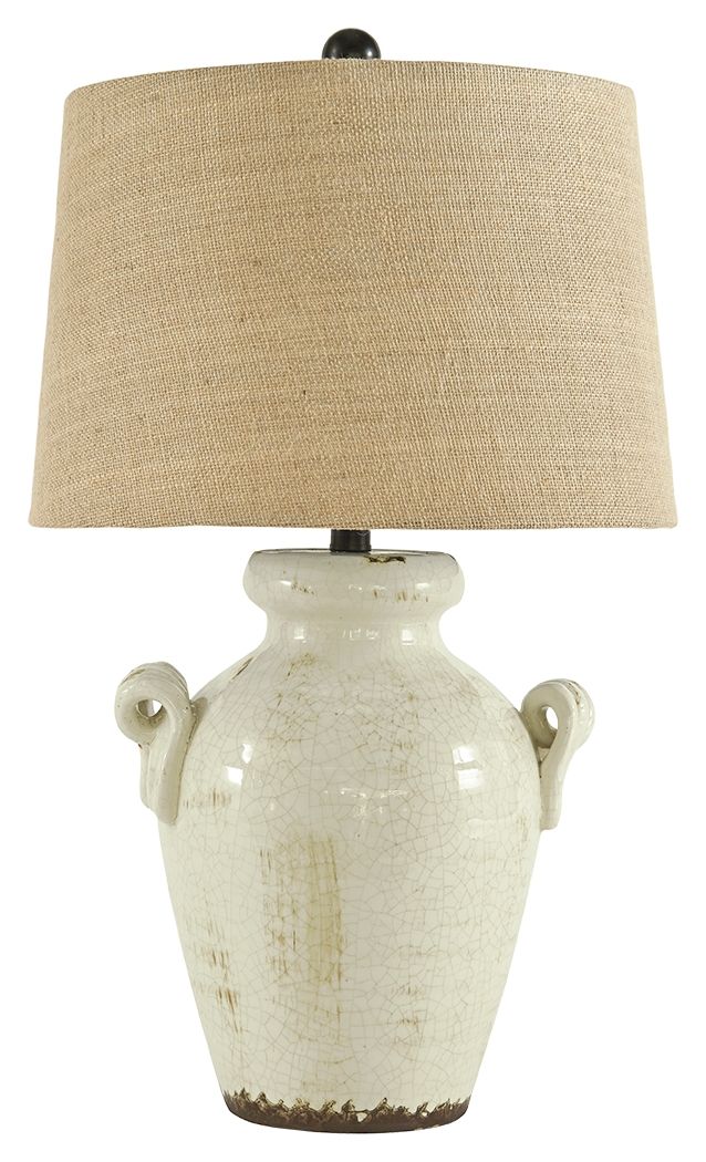Emelda - Cream - Ceramic Table Lamp - Urban Living Furniture (Los Angeles, CA)