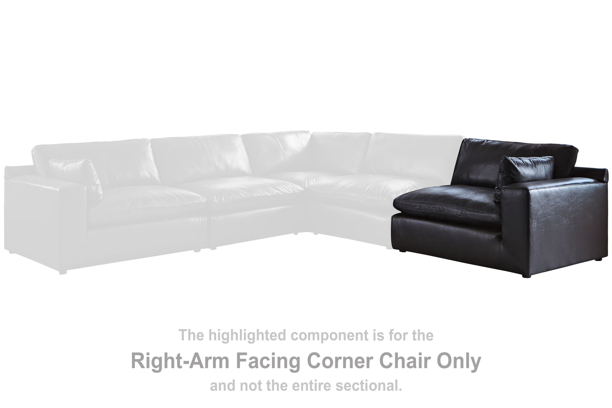Emilia - RAF Corner Chair - Black - Urban Living Furniture (Los Angeles, CA)