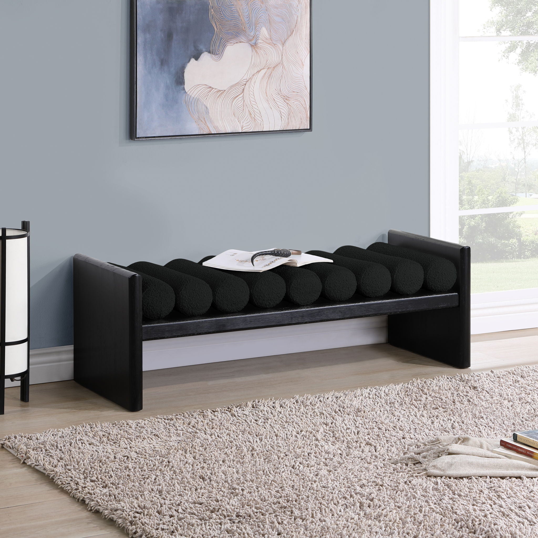 Waverly - Bench With Black Frame - Urban Living Furniture (Los Angeles, CA)