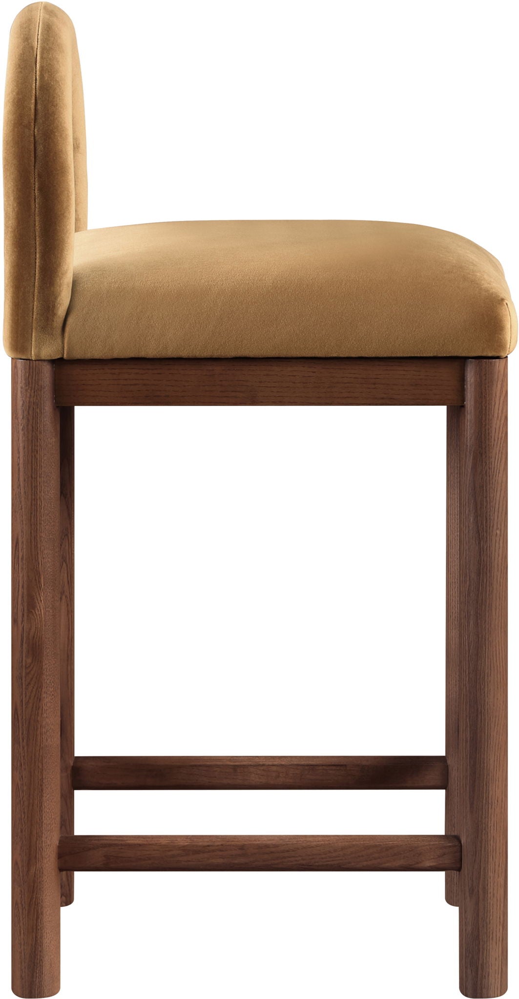 Conrad - Velvet Counter Stool With Brown Legs - Urban Living Furniture (Los Angeles, CA)