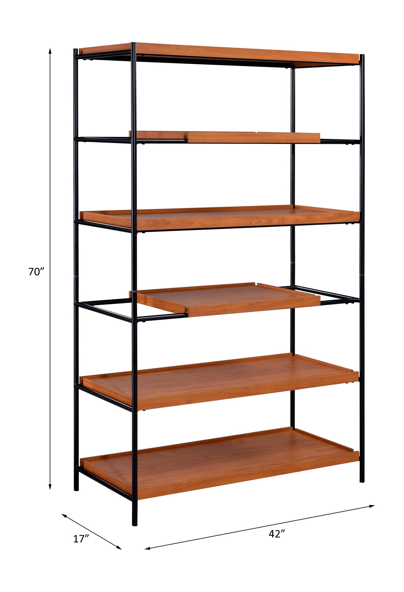 Oaken - Bookshelf - Honey Oak & Black - Urban Living Furniture (Los Angeles, CA)
