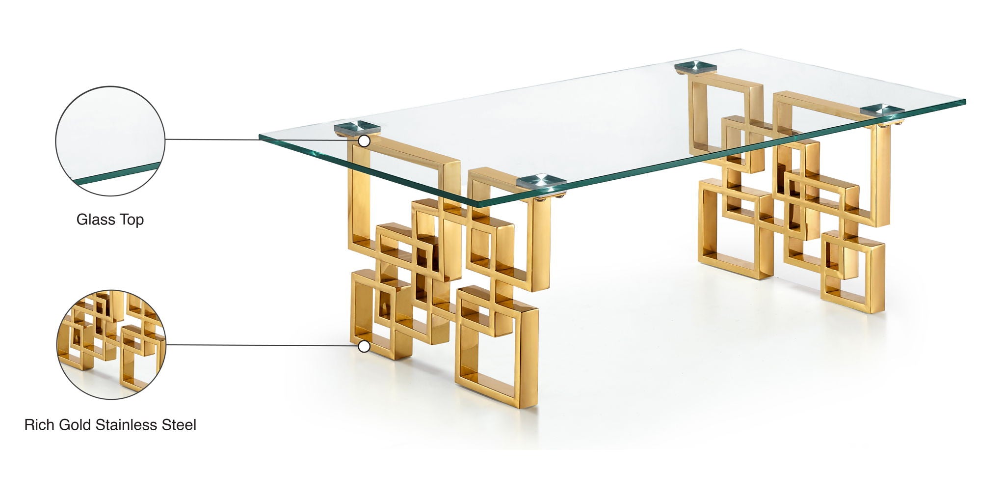 Pierre - Coffee Table - Gold - Urban Living Furniture (Los Angeles, CA)