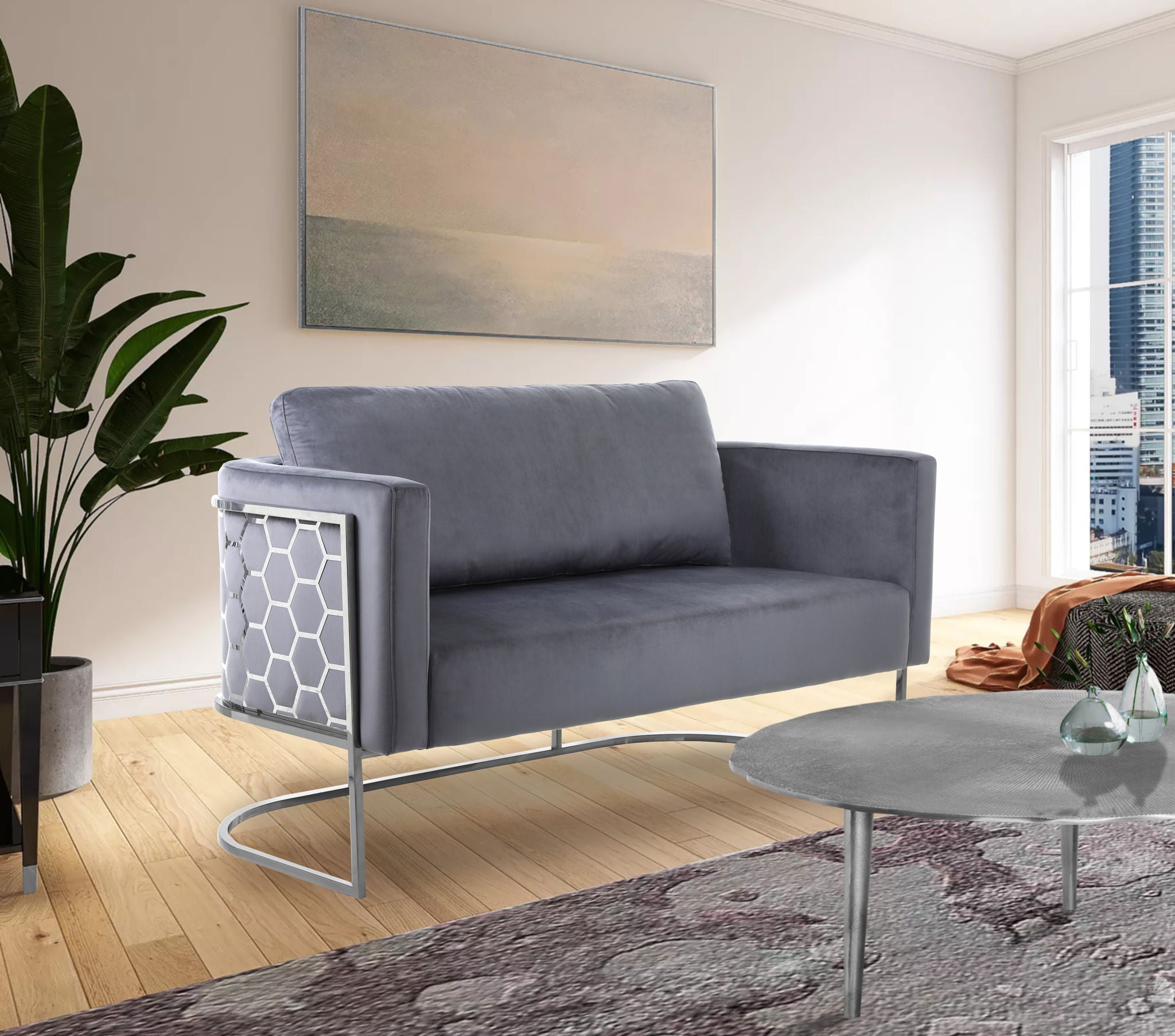 Casa - Loveseat with Chrome Legs - Urban Living Furniture (Los Angeles, CA)