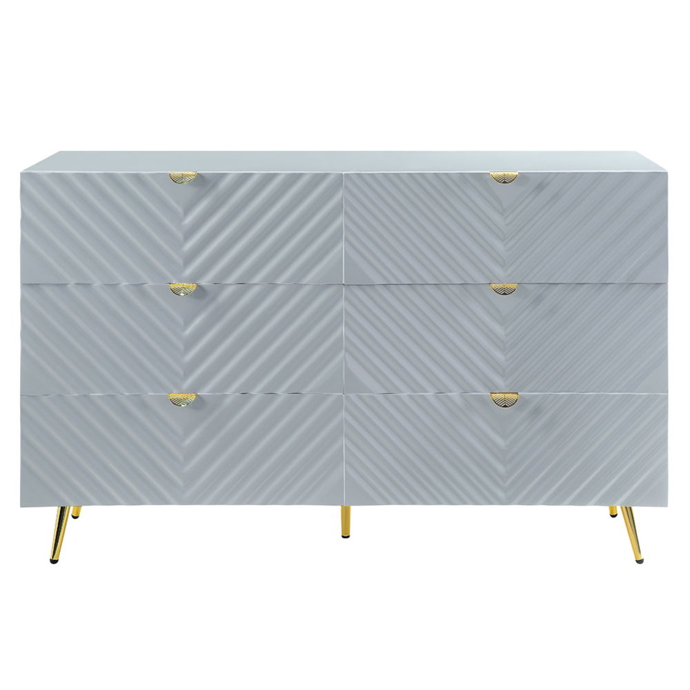 Gaines - Dresser - Gray High Gloss - Urban Living Furniture (Los Angeles, CA)