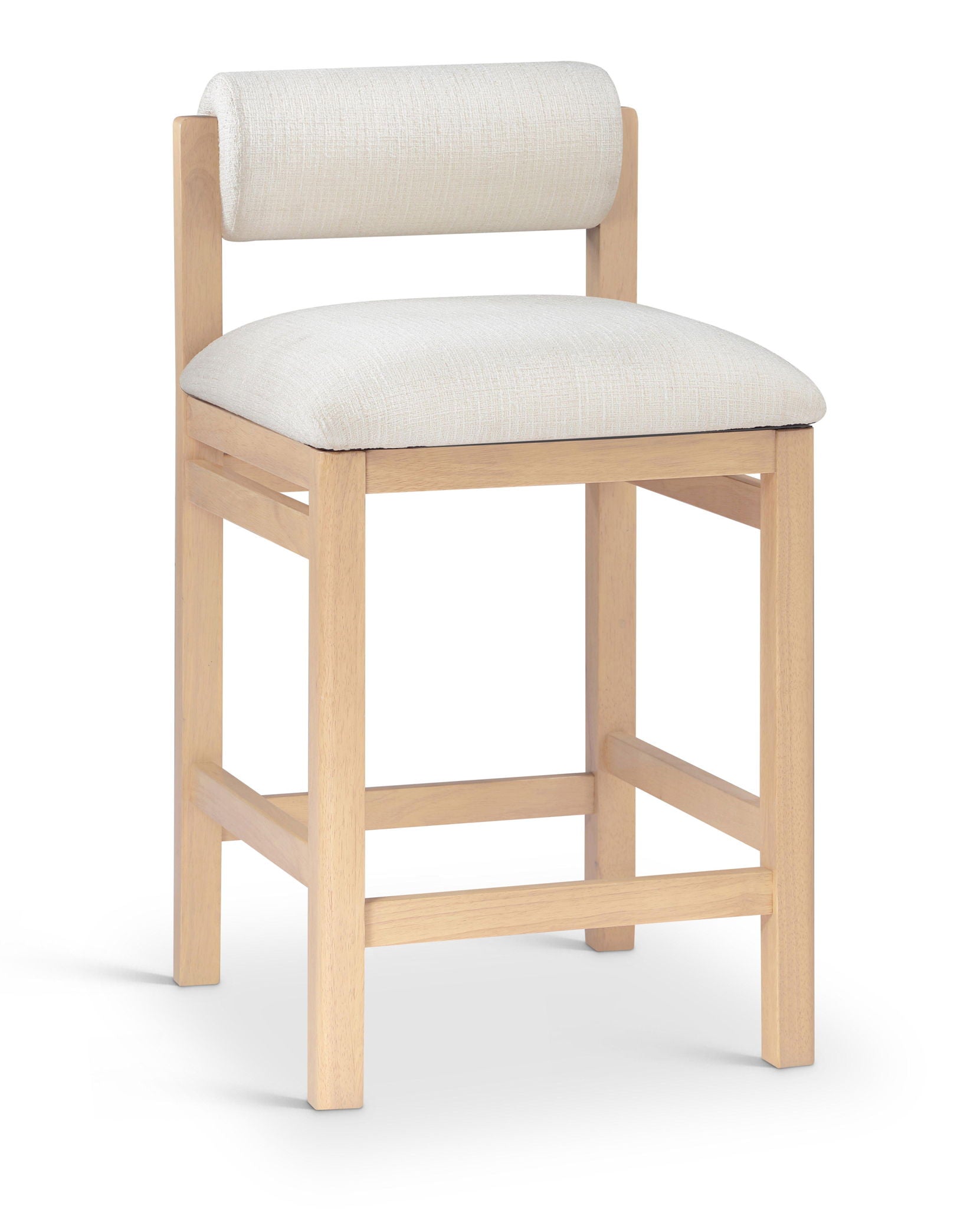 Roundhill - Fabric Counter Stool - Natural Frame - Urban Living Furniture (Los Angeles, CA)