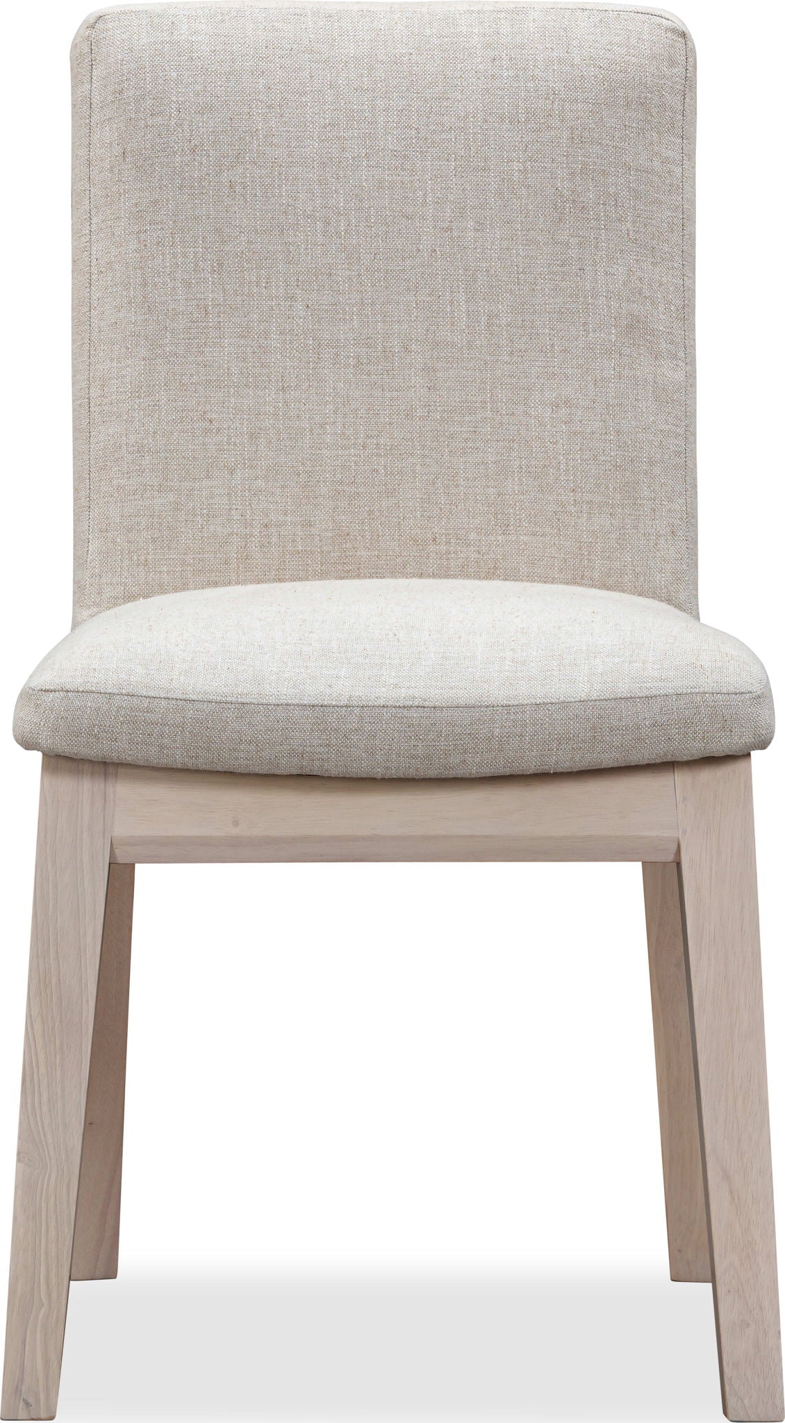 Liv - Solid Wood Dining Chair (Set of 2) - White Sand And Natural Linen
