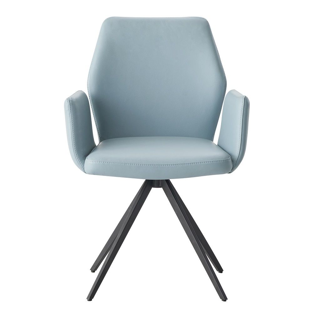 Segismunda - Side Chair With Swivel - Light Blue & Black - Urban Living Furniture (Los Angeles, CA)
