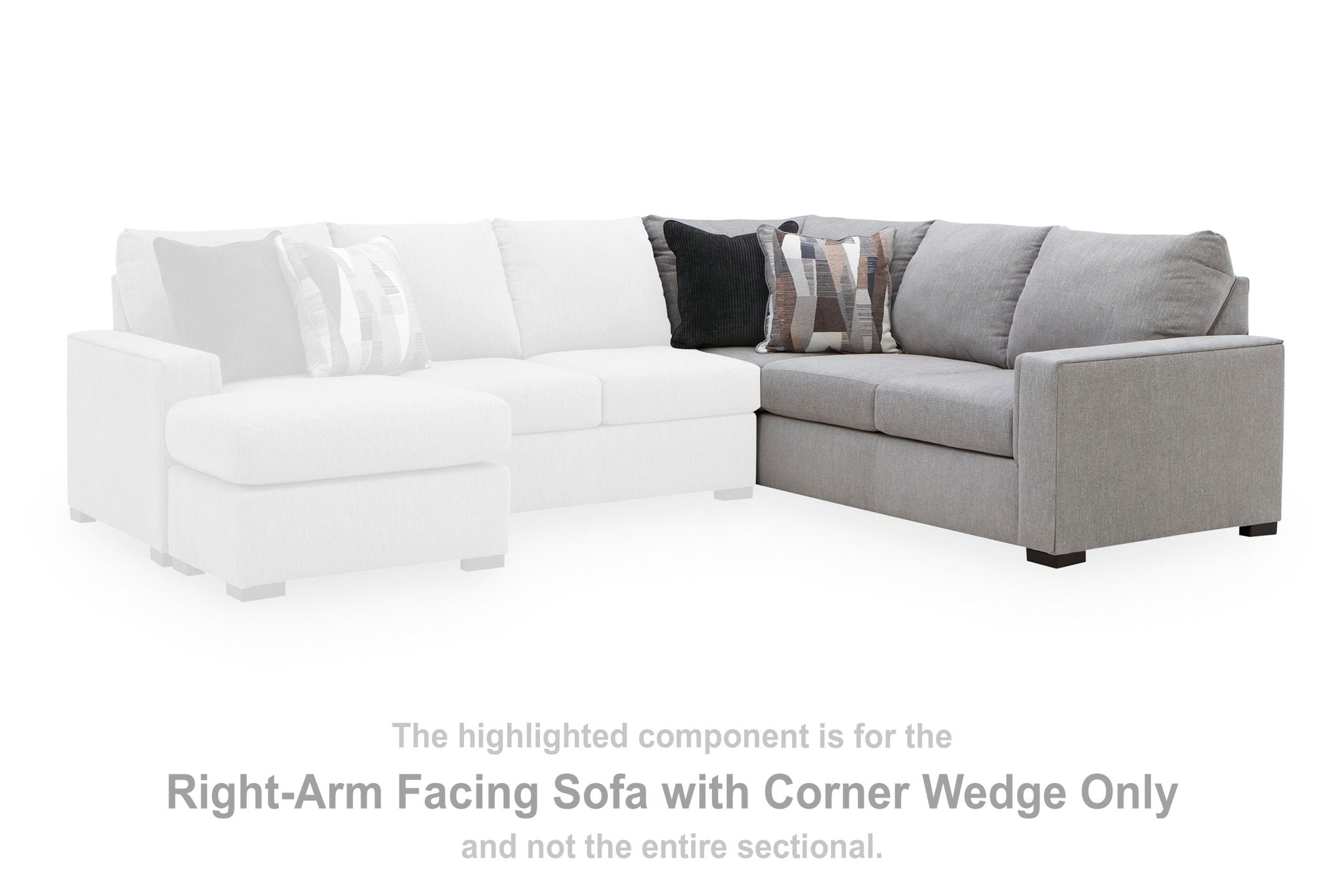 Lakepoint - RAF Sofa With Corner Wedge - Nickel - Urban Living Furniture (Los Angeles, CA)
