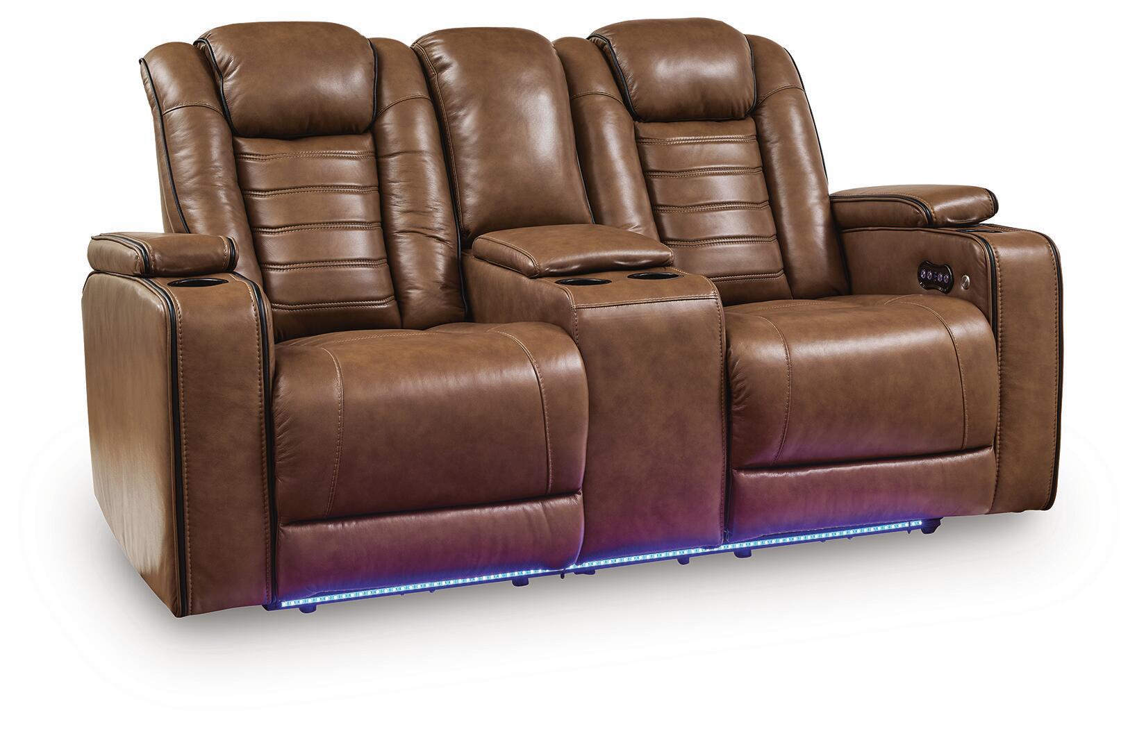 Gruaro - Power Reclining Loveseat With Console / Adjustable Headrest - Amber - Urban Living Furniture (Los Angeles, CA)