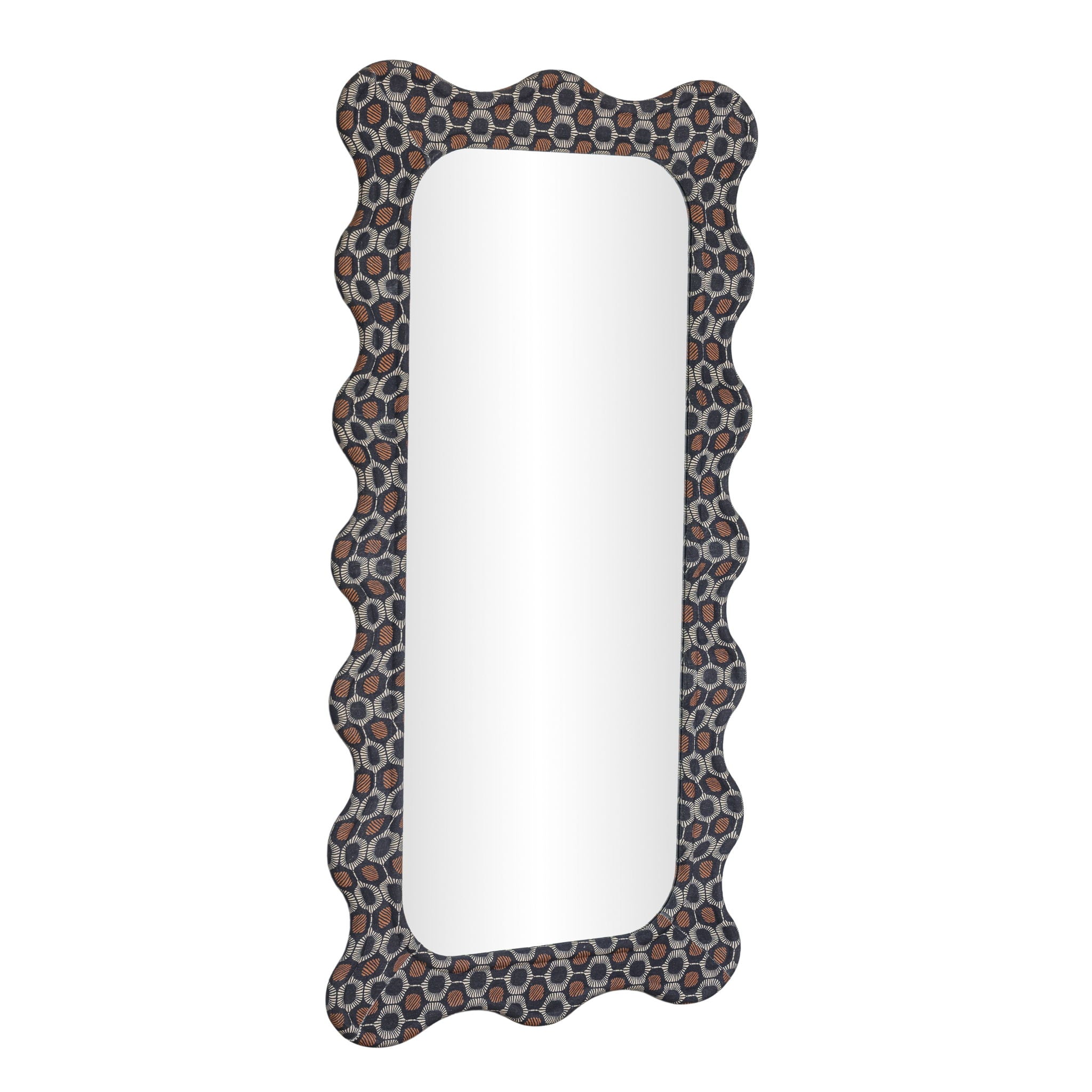 Charlene - 39" x 75" Squiggle Wall Mirror - Biologic Print - Urban Living Furniture (Los Angeles, CA)