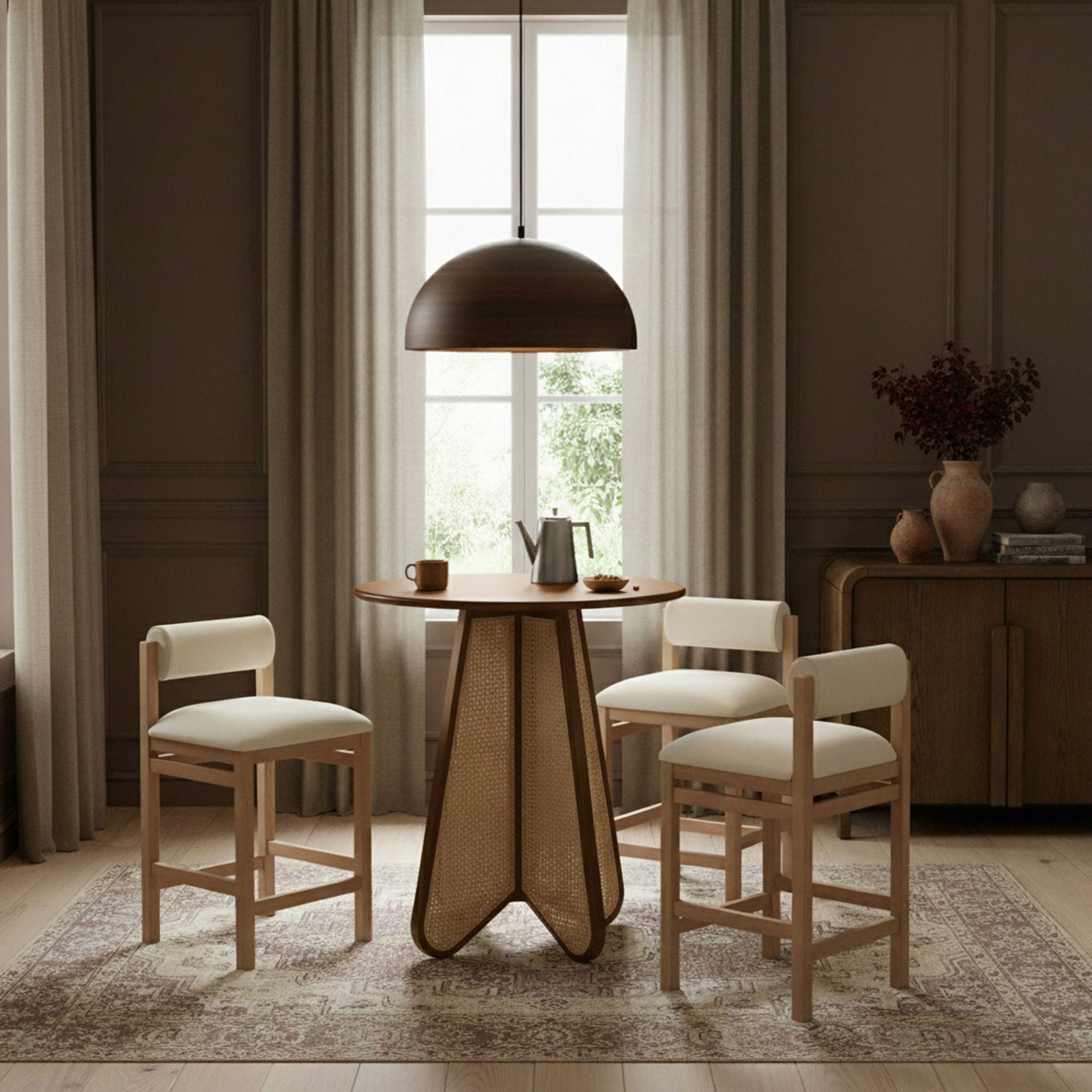 Butterfly - Solid Wood And Natural Cane Table - Urban Living Furniture (Los Angeles, CA)
