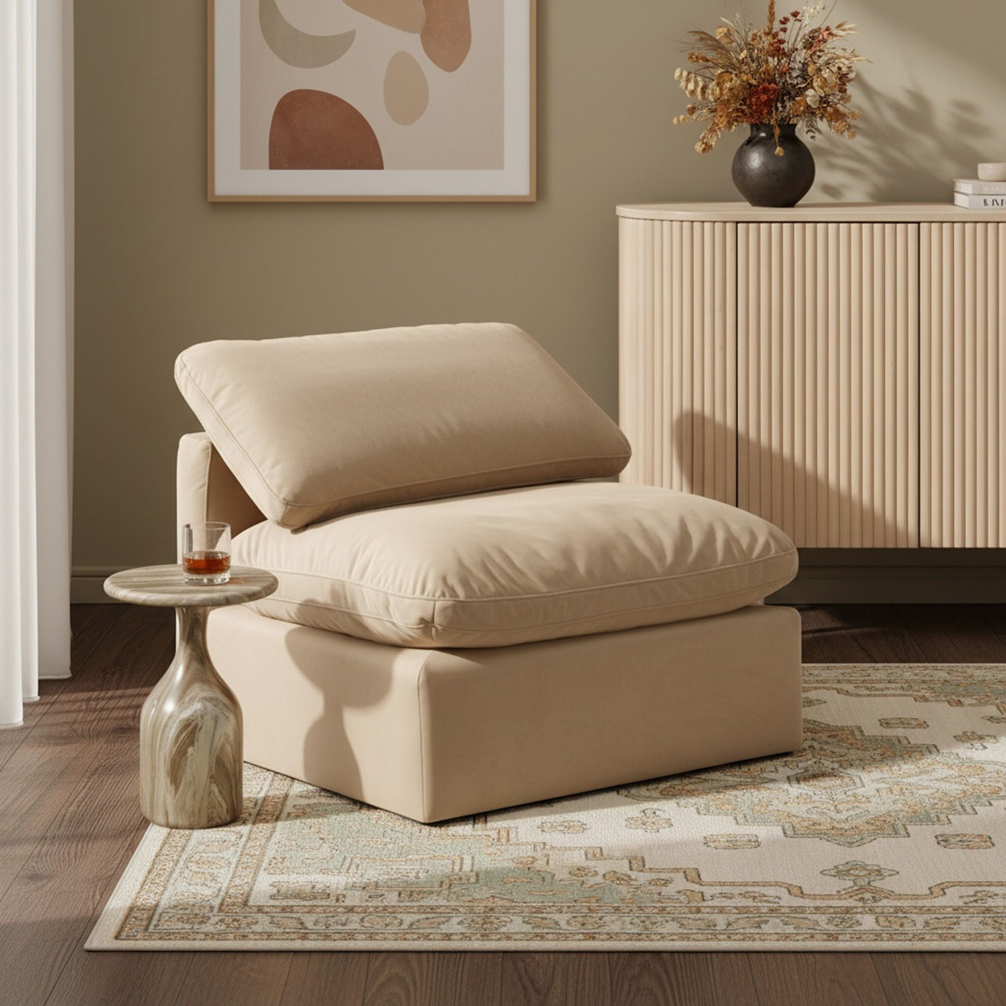 Indulge - Velvet Armless Chair - Urban Living Furniture (Los Angeles, CA)
