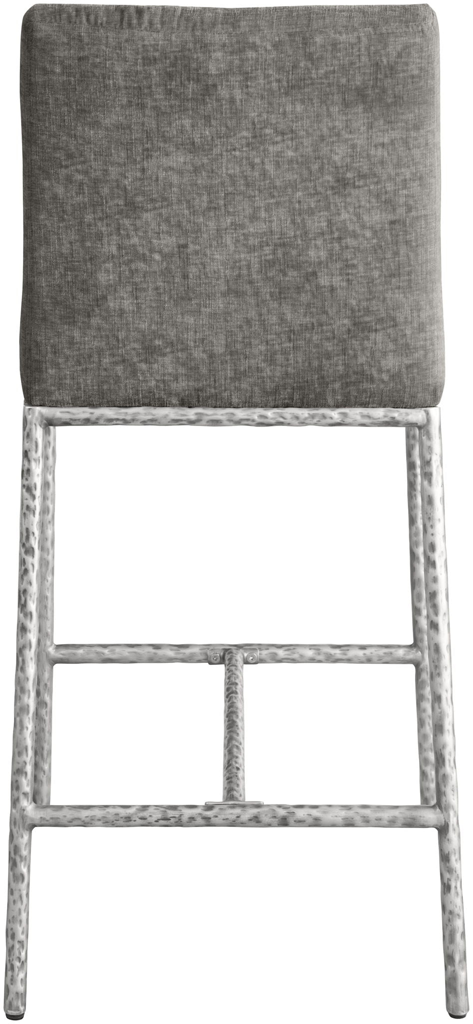 Reeves - Chenille Fabric Upholstered Counter Stool (Set of 2) - Silver Base