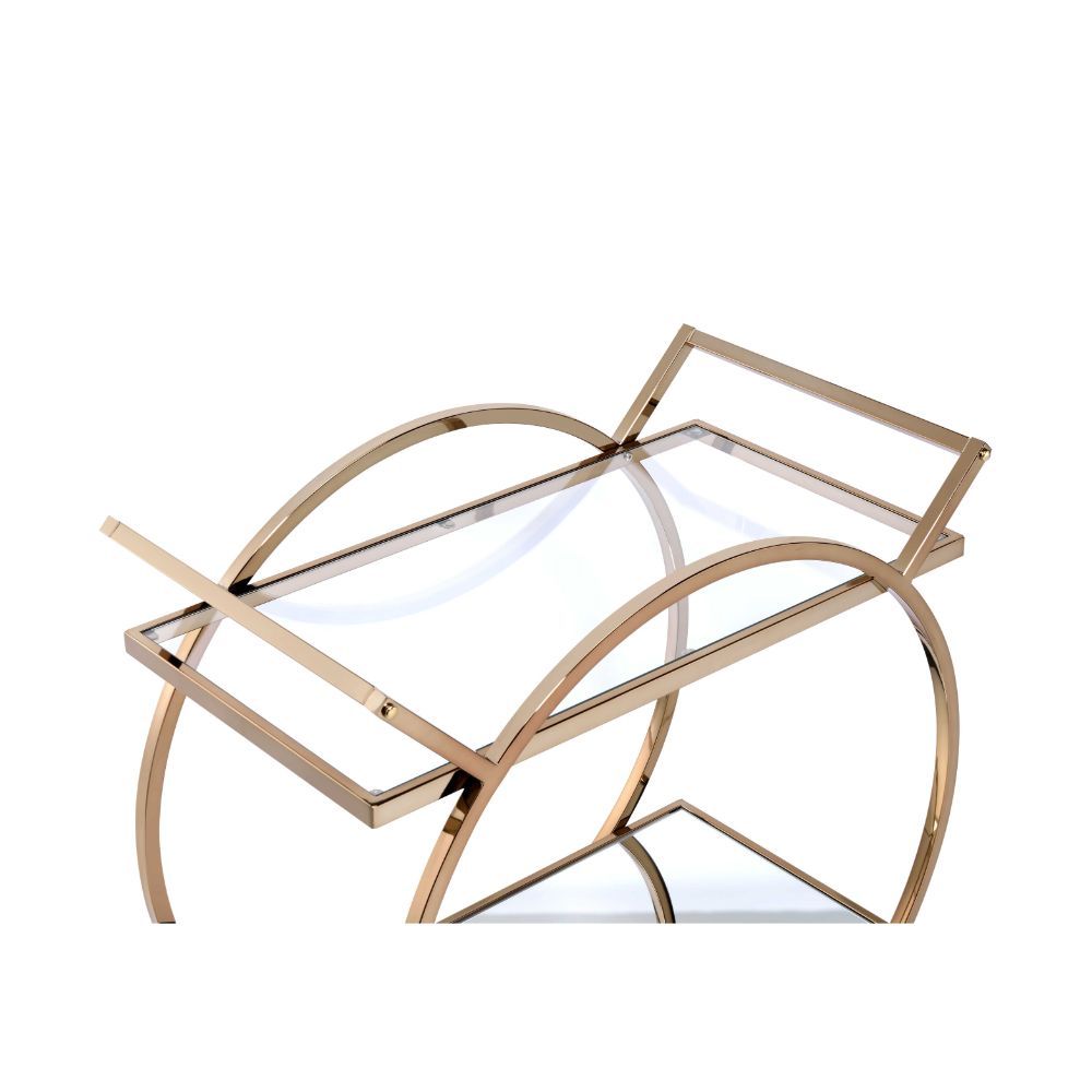 Traverse - Serving Cart - Mirrored & Champagne - Urban Living Furniture (Los Angeles, CA)