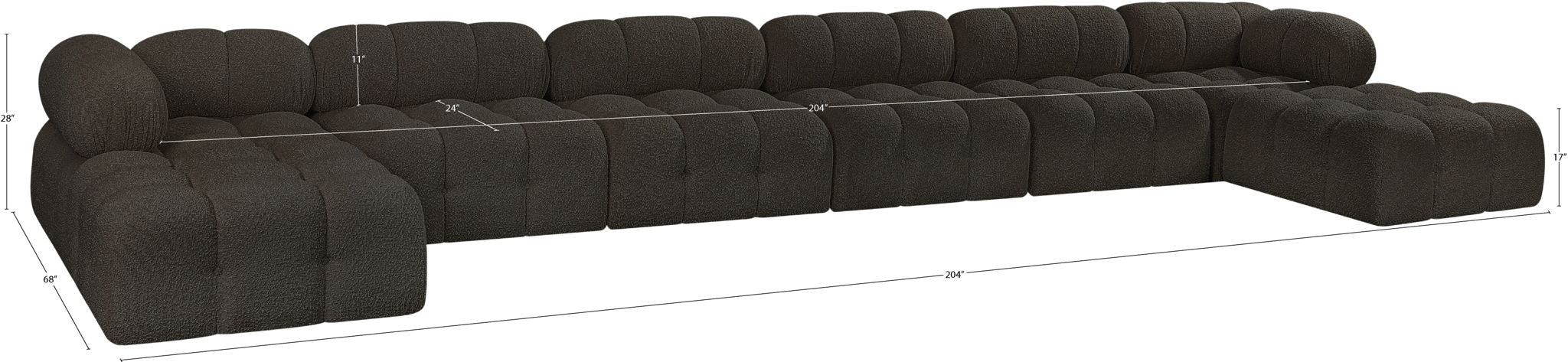 Ames - 8 Piece Fabric Modular Sectional - Urban Living Furniture (Los Angeles, CA)