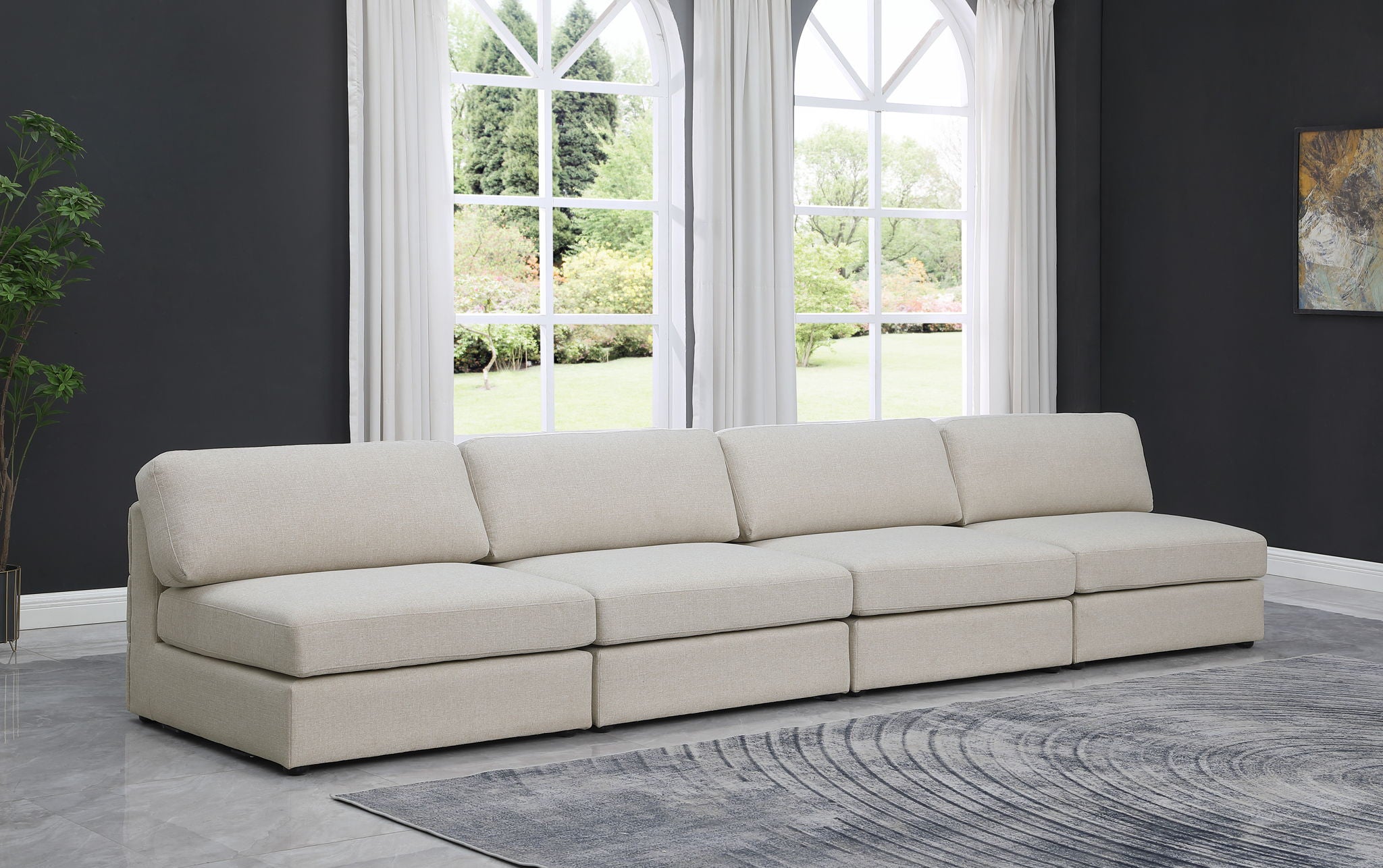 Beckham - Modular 4 Seats Armless Sofa - Urban Living Furniture (Los Angeles, CA)