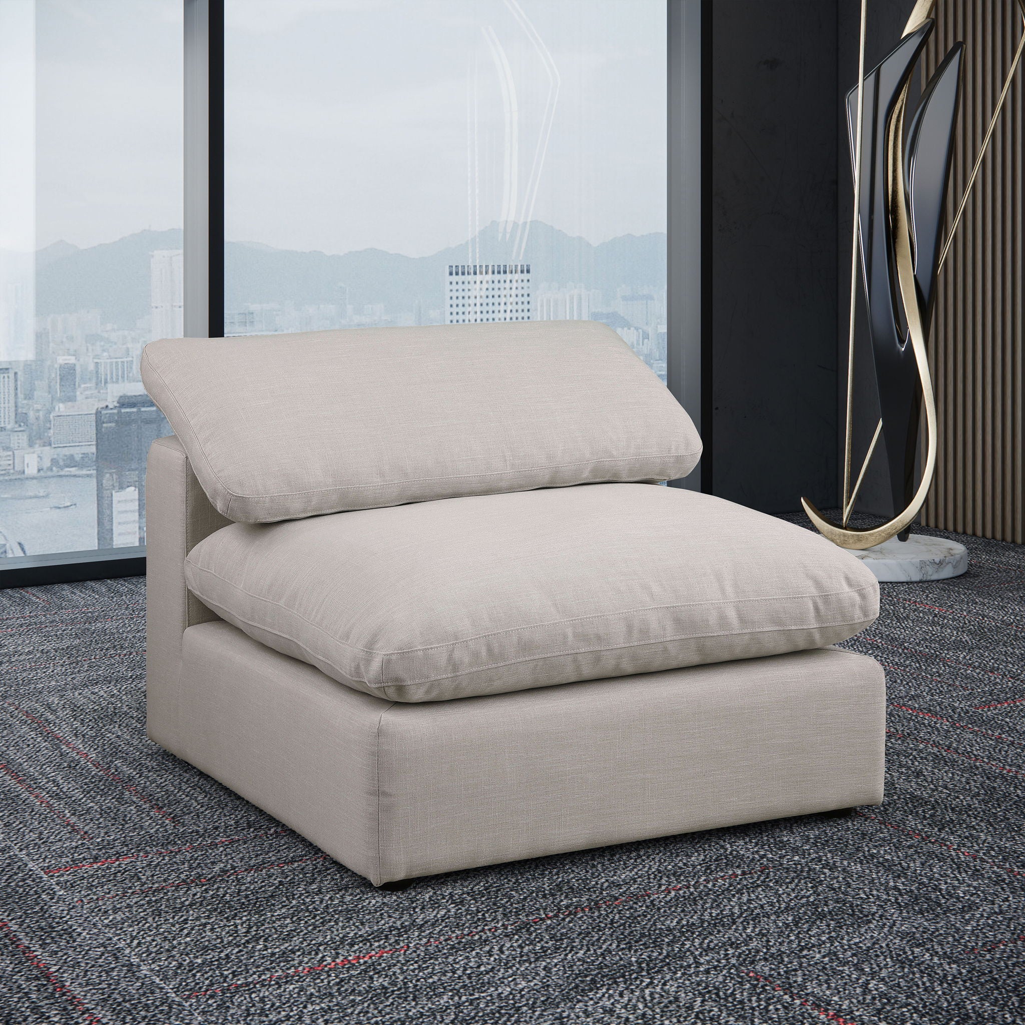 Comfy - Linen Armless Chair - Urban Living Furniture (Los Angeles, CA)