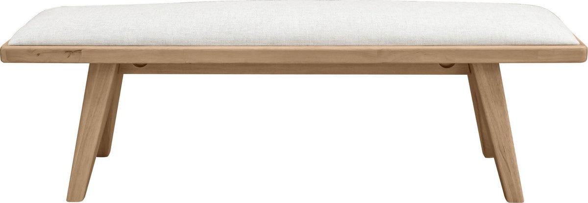 Sumire - Upholstered Bench - Ginger And Natural Linen