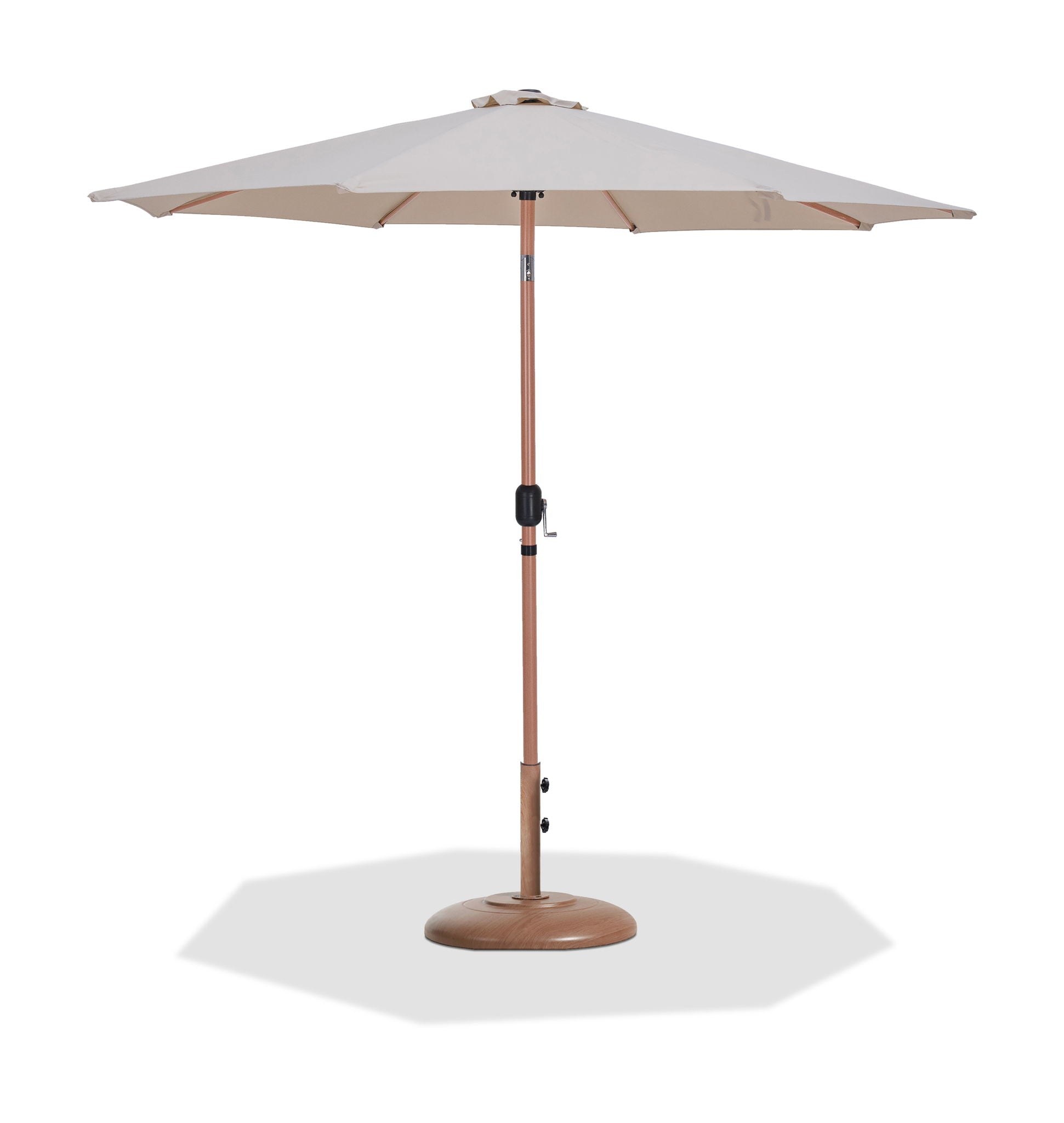 Fiji - Aluminum Patio Umbrella With Round Teak Base - Urban Living Furniture (Los Angeles, CA)